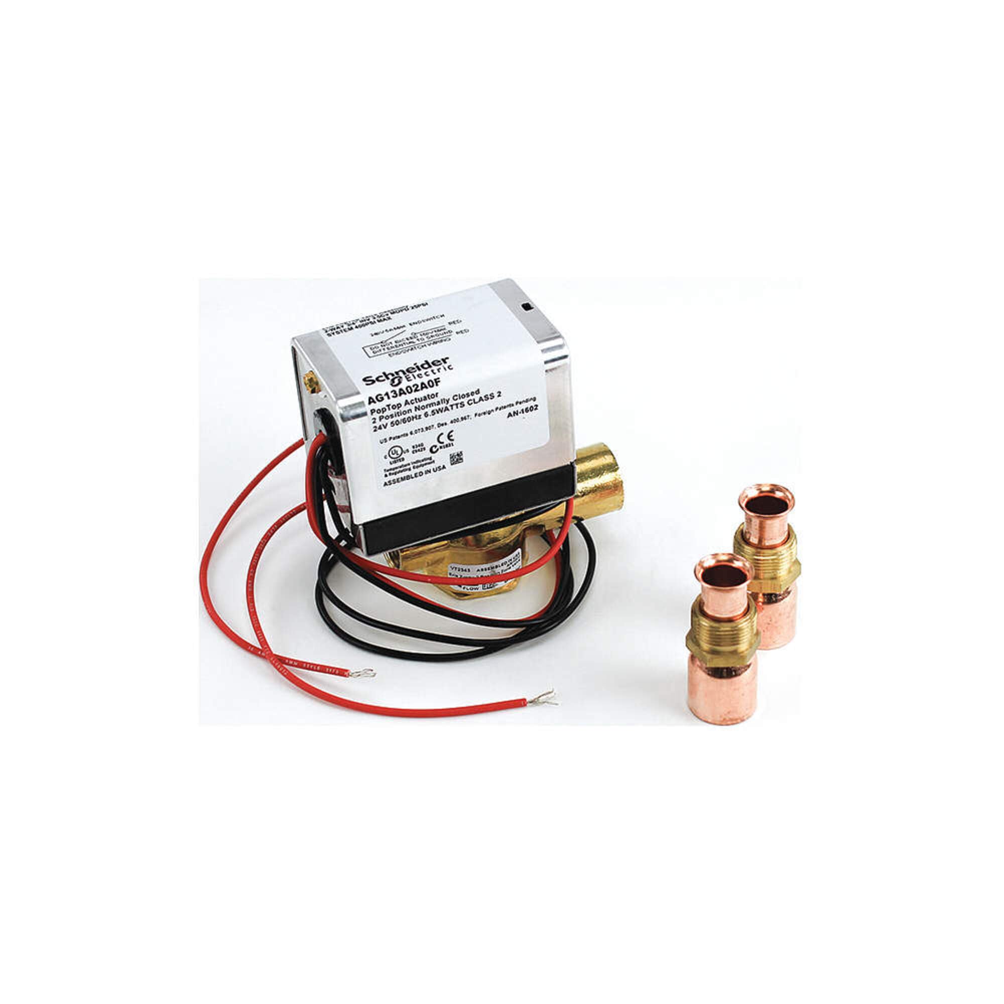 Erie Zone Valve 2W Normally Closed 24V On/Off with End Switch - HVAC System Control for Home Heating and Cooling