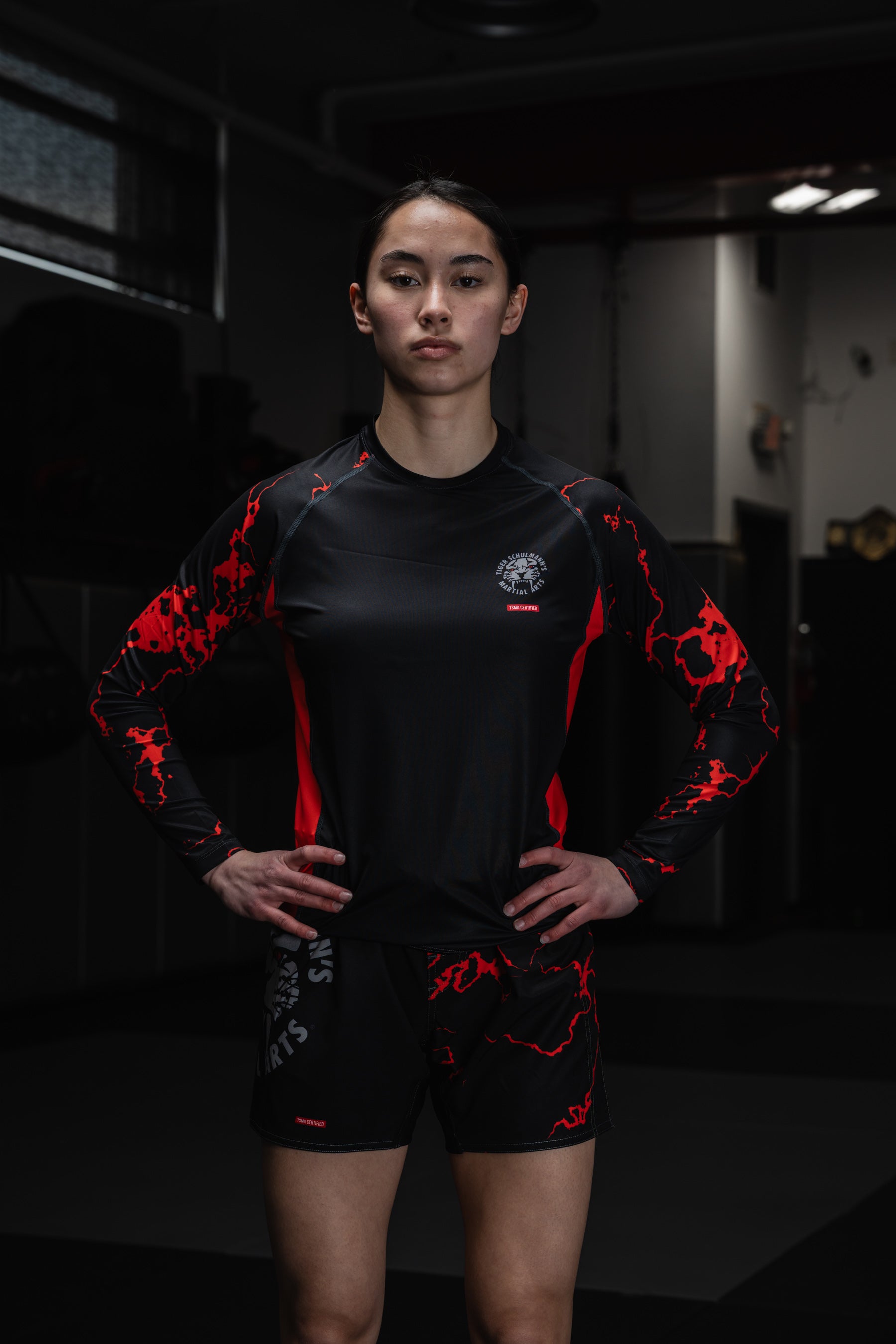Code Red Long Sleeve Rashguard - UPF 50+ Sun Protection Swim Shirt for Men & Women - Perfect for Surfing, Swimming, and Water Sports