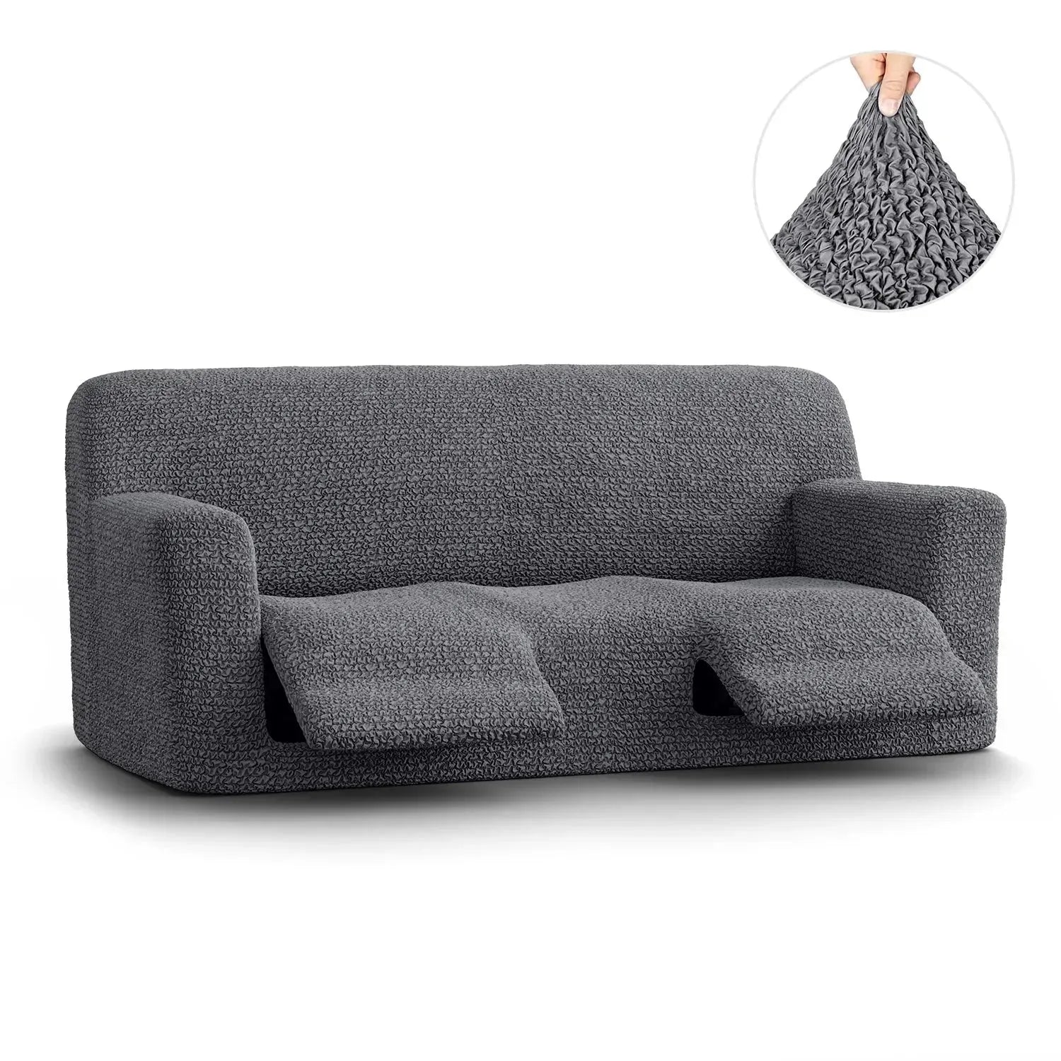 3 Seater Recliner Slipcover - Microfiber Sofa Cover for Living Room Furniture Protection - Perfect for Pets, Kids & Everyday Use
