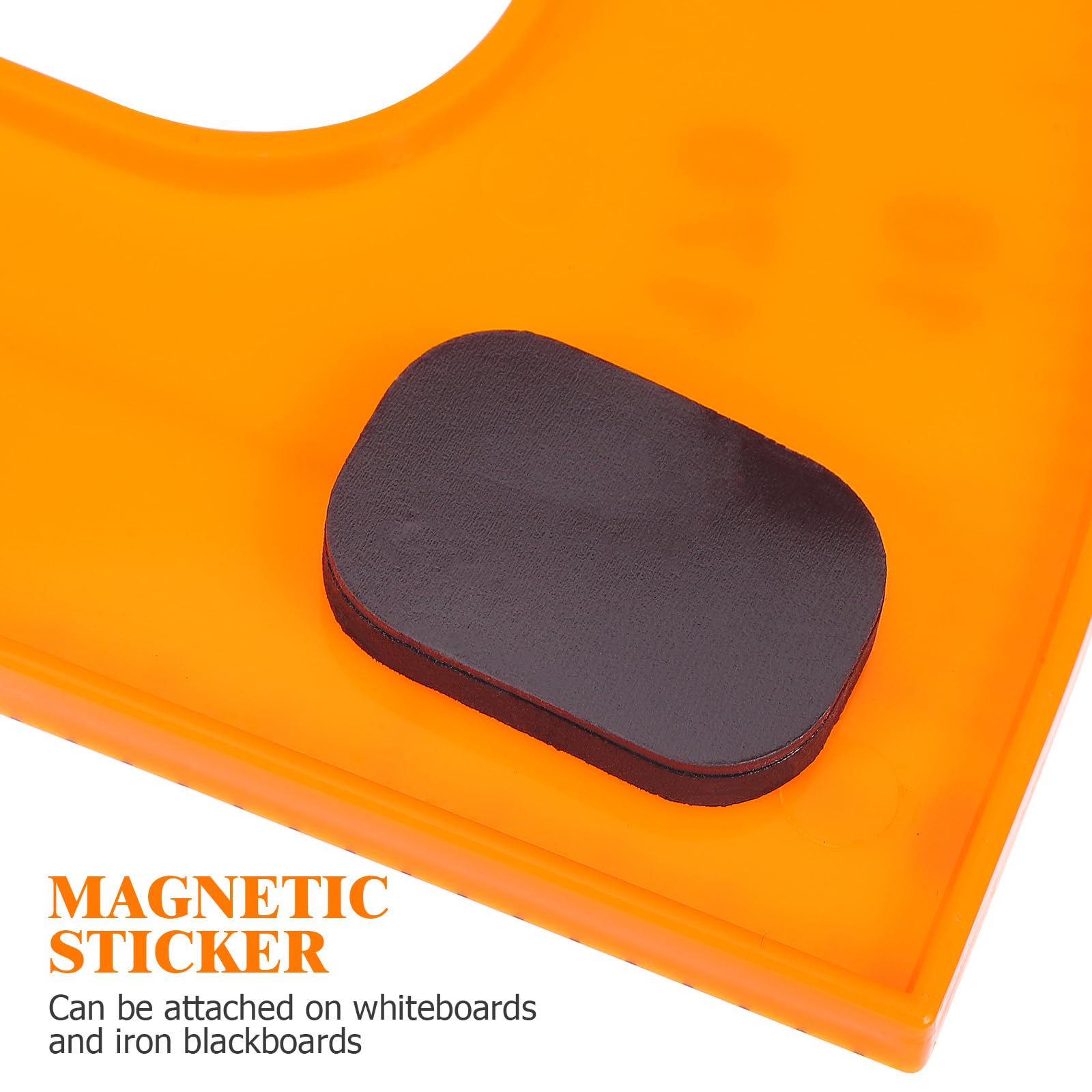 Kisangel Magnetic Math Protractor - Plastic Angle Measurement Tool for Geometry Classroom Teaching, Blackboard Drawing with Detachable Handle | Perfect for Teachers, Students & Engineers (Whiteboard, Drafting, STEM Education)