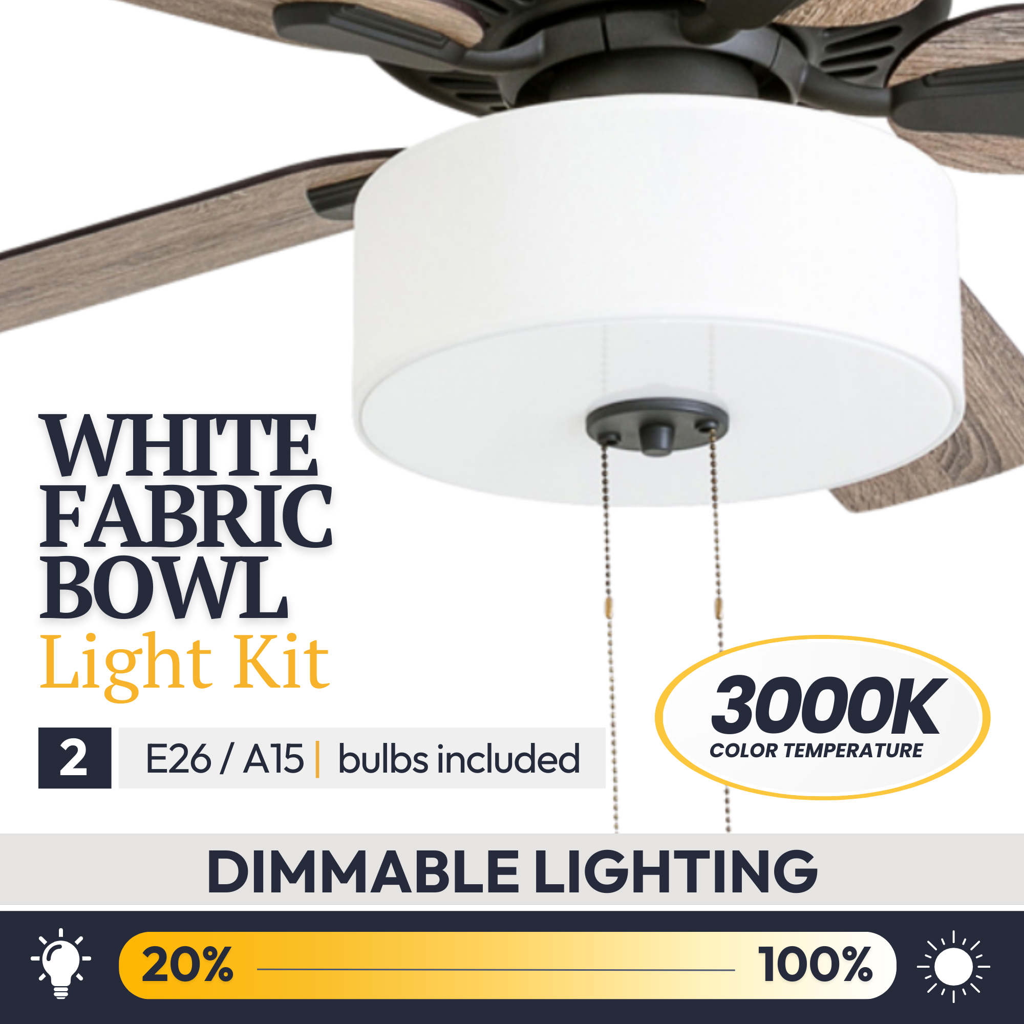 52 Inch Canoe Ridge Bronze Ceiling Fan with Remote Control - Perfect for Living Room, Bedroom, and Outdoor Patio Cooling