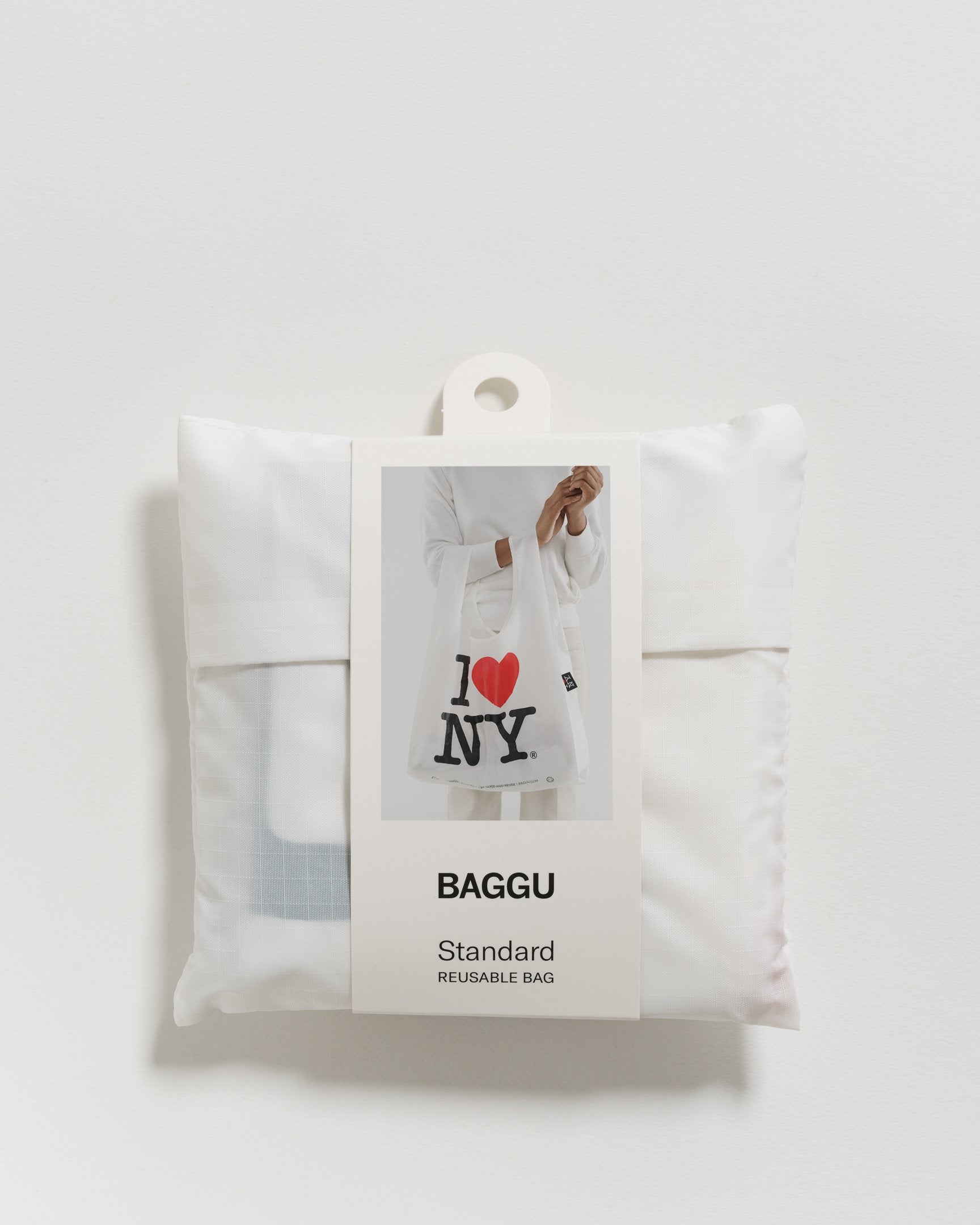 Baggu Standard Reusable Shopping Tote Bag - Eco-Friendly & Durable - I Love NY Design - Perfect for Groceries, Beach Trips & Daily Errands