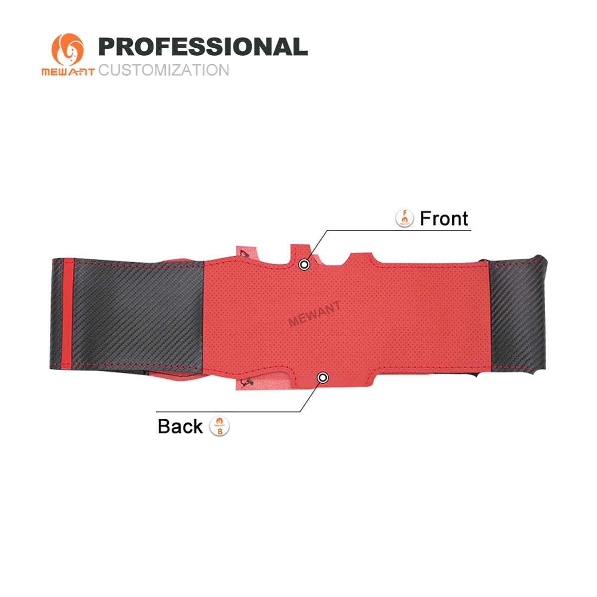Premium Matte Carbon Fiber & Red Perforated Leather Steering Wheel Cover for 2021-2022 Kia Optima/K5 GT GT-Line - Anti-Slip Grip, Enhanced Comfort & Style - Perfect for Daily Commutes & Sporty Driving