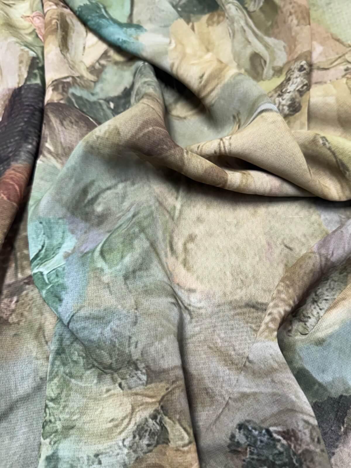 Printed Chiffon Hijab Willow Drift - Lightweight Muslim Scarf for Women - Perfect for Daily Wear, Prayer, and Special Occasions