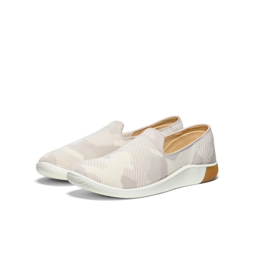Women's KNX Knit Slip On Sneakers - Comfortable Casual Shoes for Women in Silver Lining/Birch | Perfect for Walking, Work & Everyday Wear