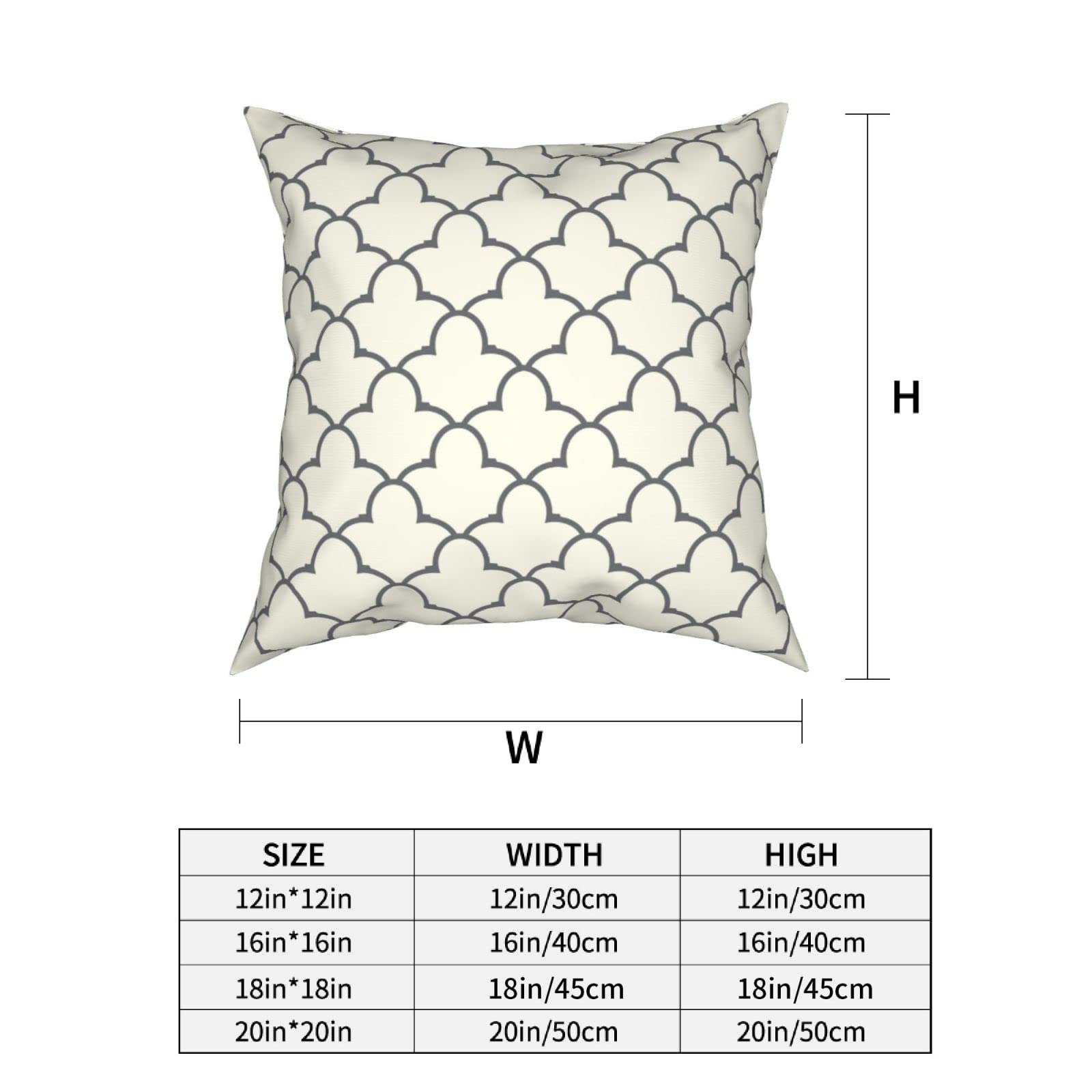 Boho Pattern Print Throw Pillow Covers 20x20 Inches - Decorative Cushion Cases for Sofa, Bed, Chair & Car - Soft Cotton Home Decor Accent Pillows for Living Room, Bedroom & Office