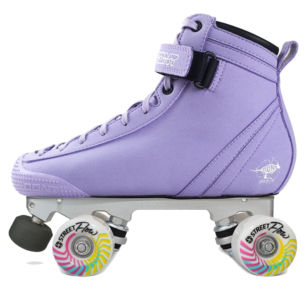 Bont Parkstar Vegan Lavender Suede Professional Roller Skates for Park Ramps, Bowls & Street - Women's & Men's Outdoor & Indoor Skating - Perfect for Skate Parks, Rink & Urban Roller Derby