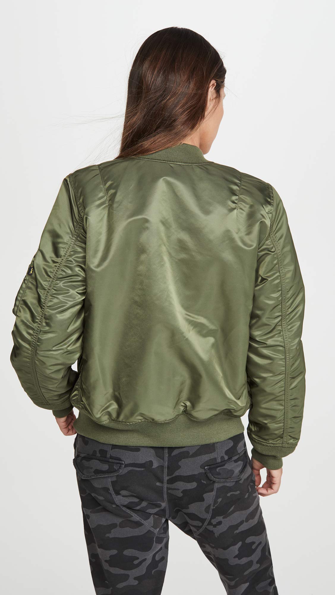 Alpha Industries Women's MA-1 Flight Jacket - Classic Bomber Jacket for Women, Lightweight & Water-Resistant - Perfect for Casual Wear, Travel & Outdoor Adventures