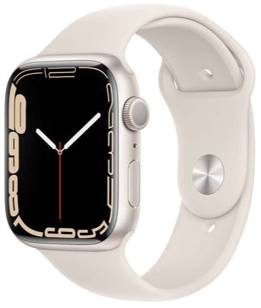 Apple Watch Series 7 GPS + Cellular 45mm Starlight Aluminum Case with Starlight Sport Band - Smartwatch for Fitness Tracking, Calls & Notifications - Perfect for Running, Swimming & Daily Wear (MKJ83LL)