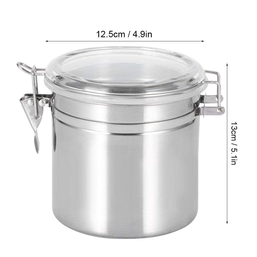 Stainless Steel Airtight Food Storage Container with Lid - Perfect for Coffee, Tea, Sugar, Flour & Dry Goods - Ideal for Kitchen, Pantry & Office Use