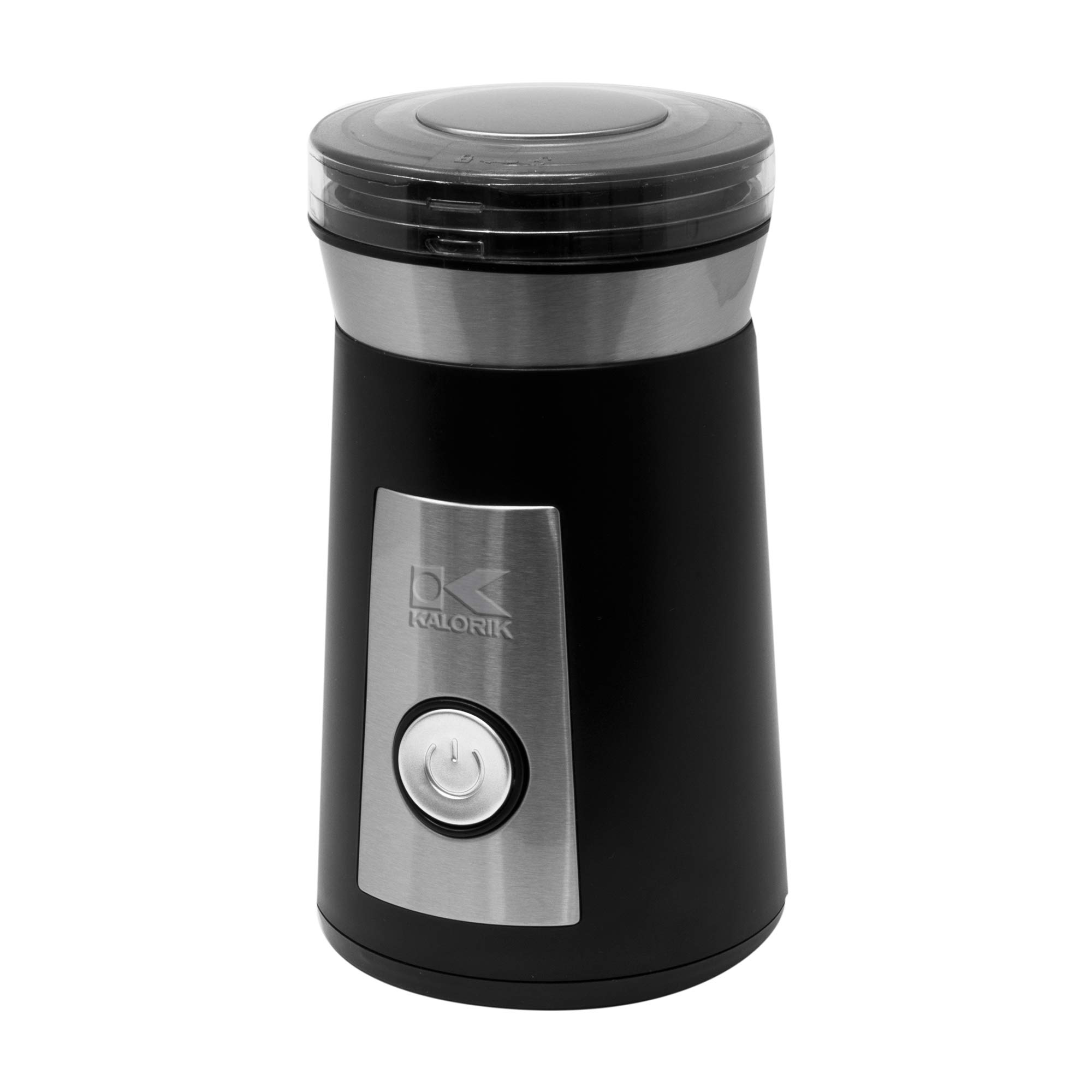 Kalorik 200W Electric Coffee and Spice Grinder - Stainless Steel & Black - Perfect for Freshly Ground Coffee, Spices, and Herbs at Home or Café