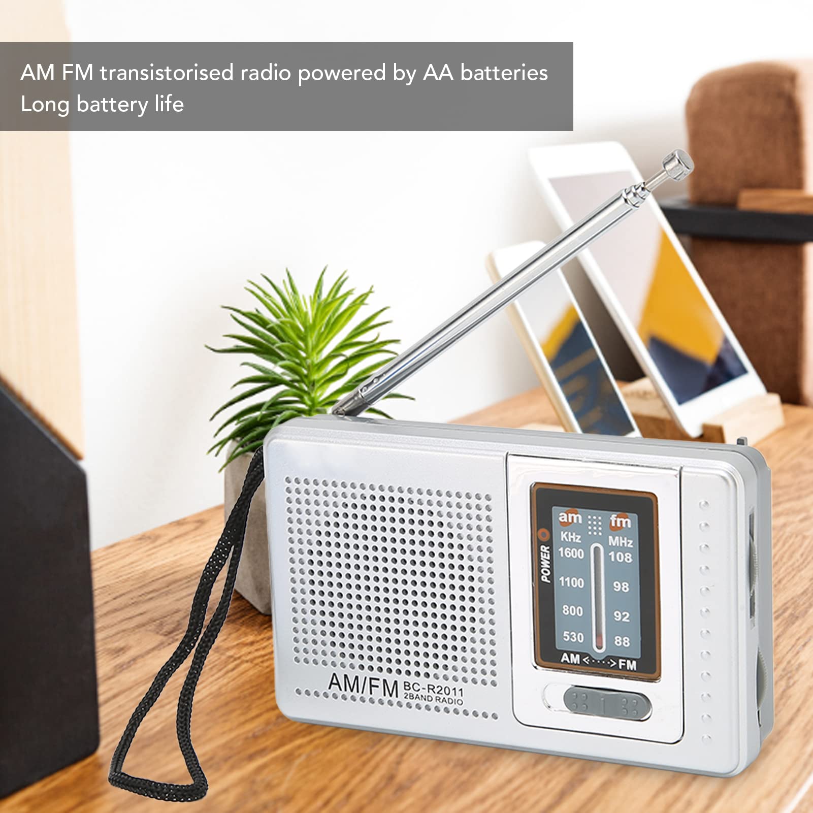 Vbestlife AM FM Portable Pocket Radio with Built-in Speaker - Compact Music Player for Outdoor Travel, Camping, Hiking & Emergency Use