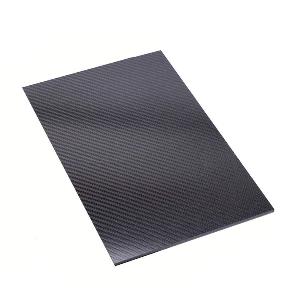 3K Carbon Fiber Plate Panel for RC Airplanes, DIY Drones - 250x350x6mm (Twill, Matte Finish) - Lightweight & Durable for RC Models, Aircraft Repair, and Custom Builds