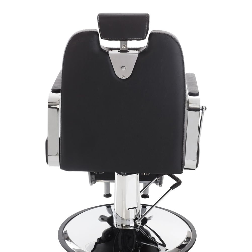Professional Barber Chair for Hair Stylists - Adjustable Reclining Salon Chair with Swivel Base & Headrest - Heavy Duty Beauty Equipment for Hairdressing, Styling & Shampoo Services - Perfect for Barber Shops, Salons & Spa Businesses