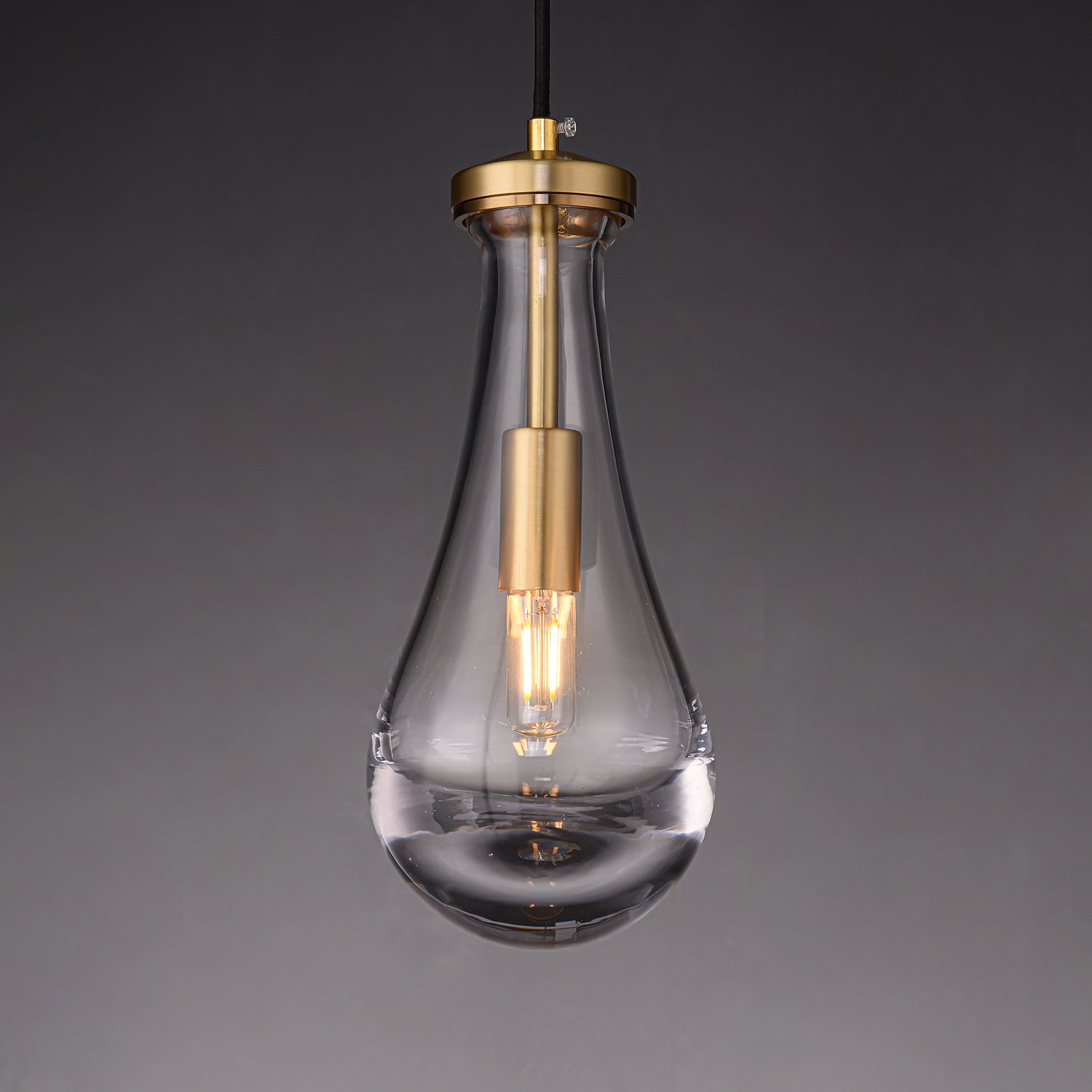 Leontine Glass Pendant Lamp - Modern Hanging Light Fixture for Kitchen Island, Dining Room & Bedroom Decor