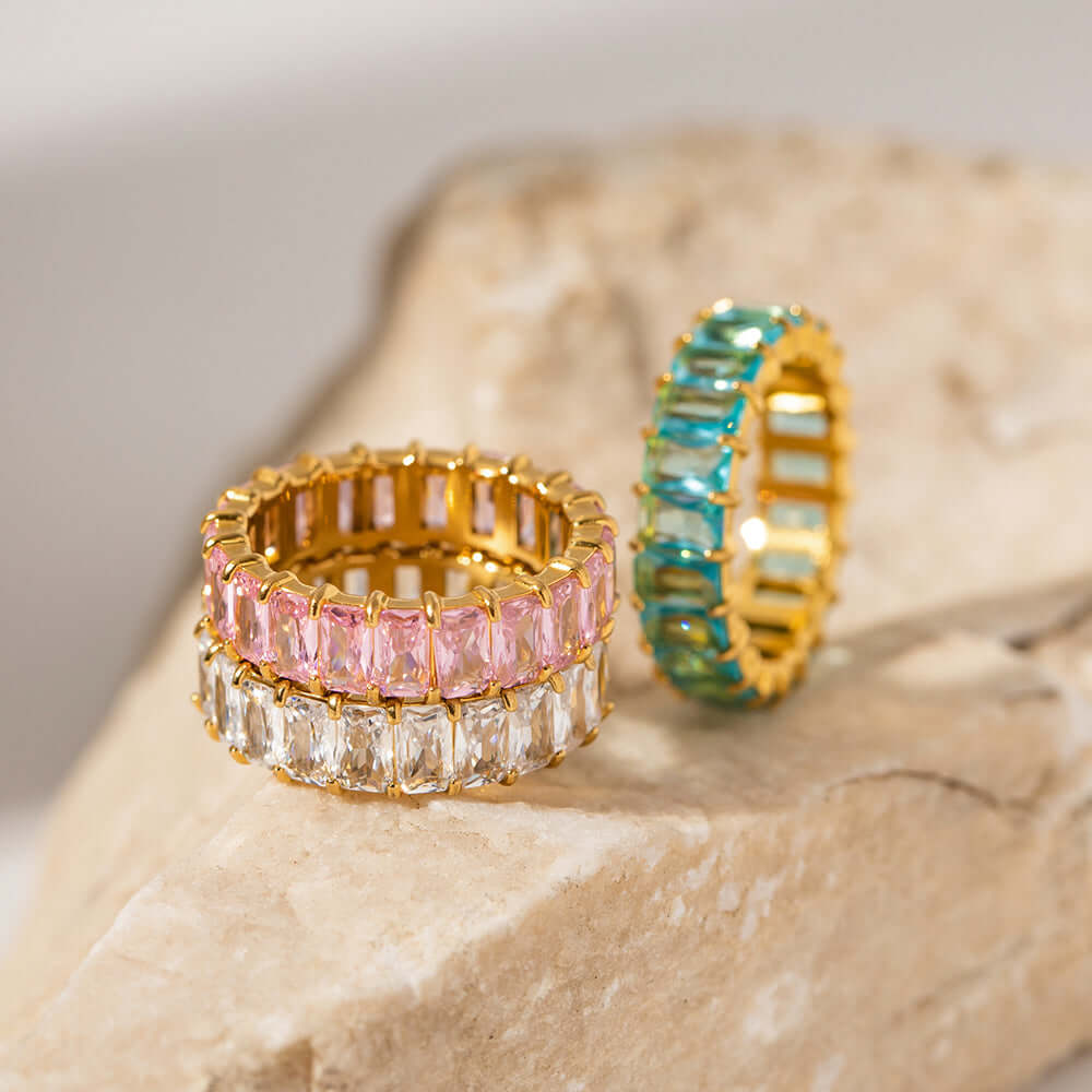 18K Gold Plated Zircon Midi Ring for Women - Elegant Stackable Finger Ring - Perfect for Everyday Wear, Parties & Special Occasions | JDR034