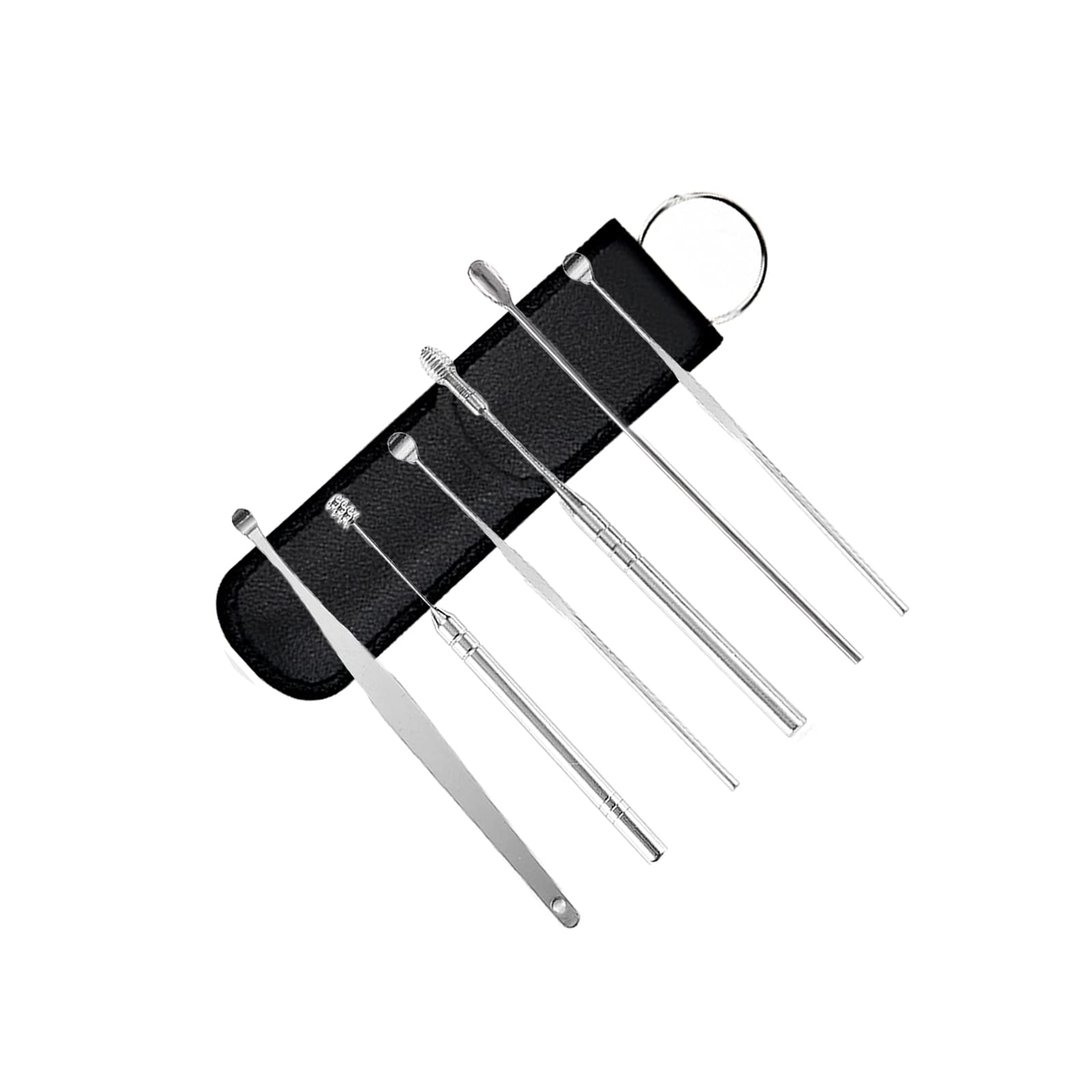7PCS Professional Ear Wax Removal Kit - Reusable Spiral Ear Cleaner Tools with Curette for Safe Earwax Cleaning | Perfect for Home Use, Travel & Personal Hygiene Care
