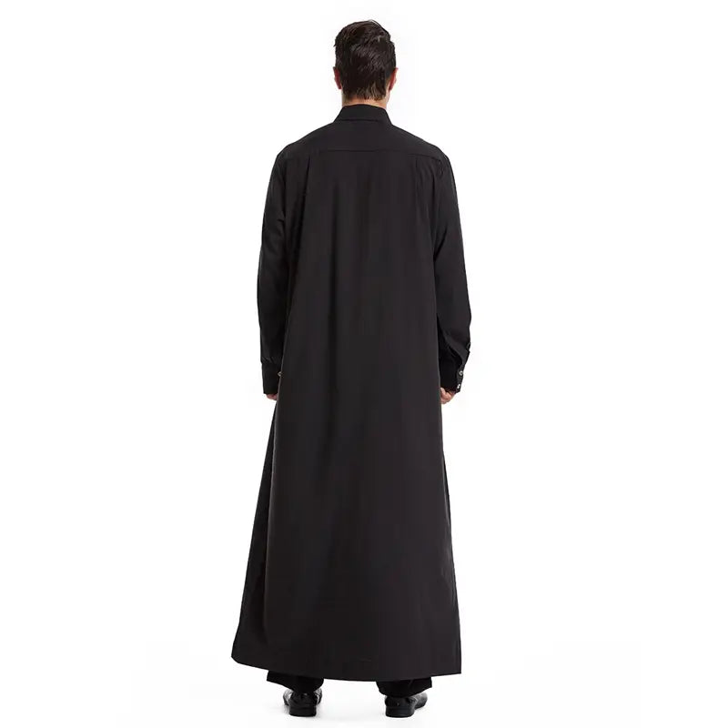Premium Middle Eastern Arab Men's Thobe - Stand Collar Thawb Caftan for Eid, Weddings & Special Occasions | Comfortable & Stylish Islamic Robe