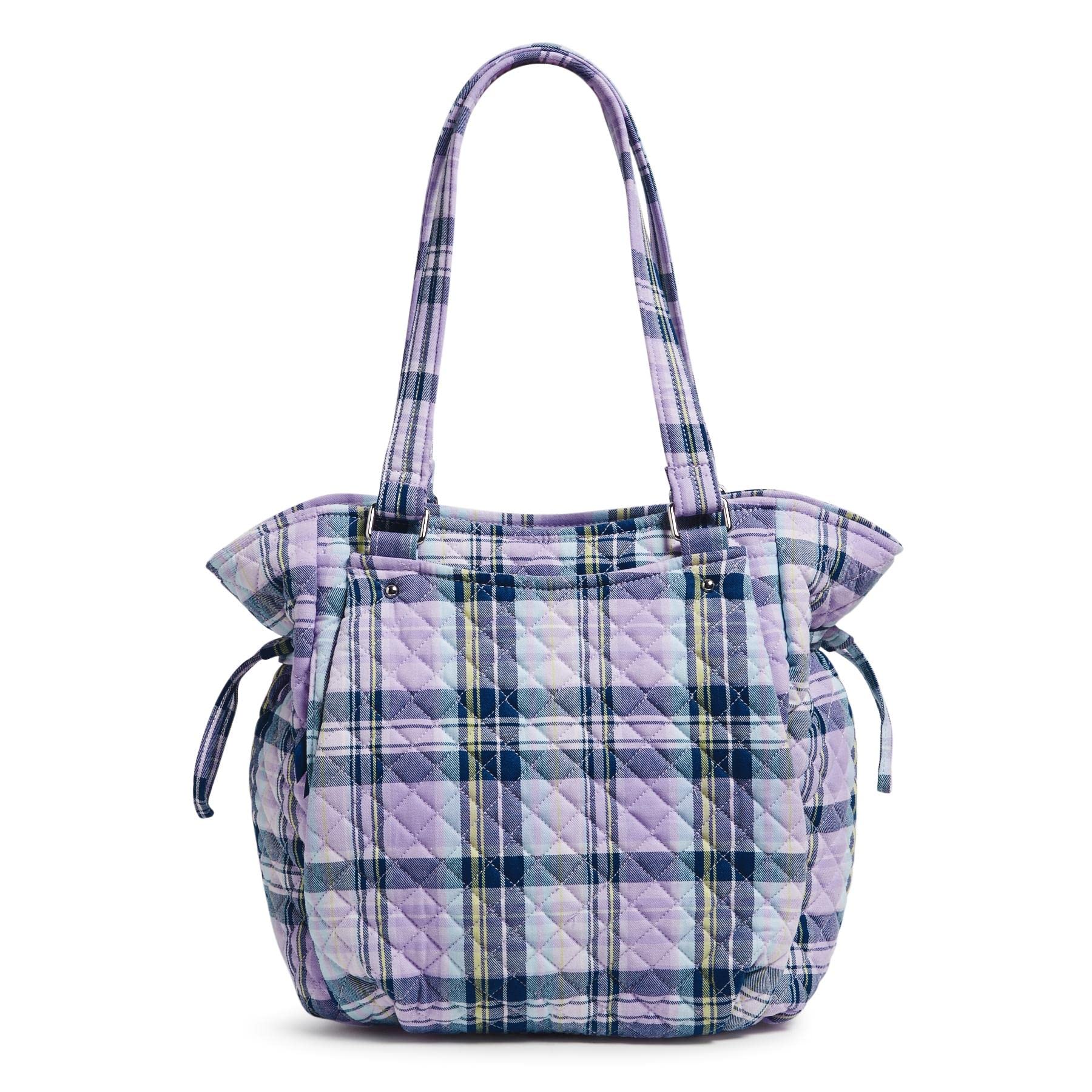 Vera Bradley Women's Cotton Glenna Satchel Purse - Stylish Crossbody Handbag for Work, Travel & Everyday Use | Lightweight & Durable Shoulder Bag