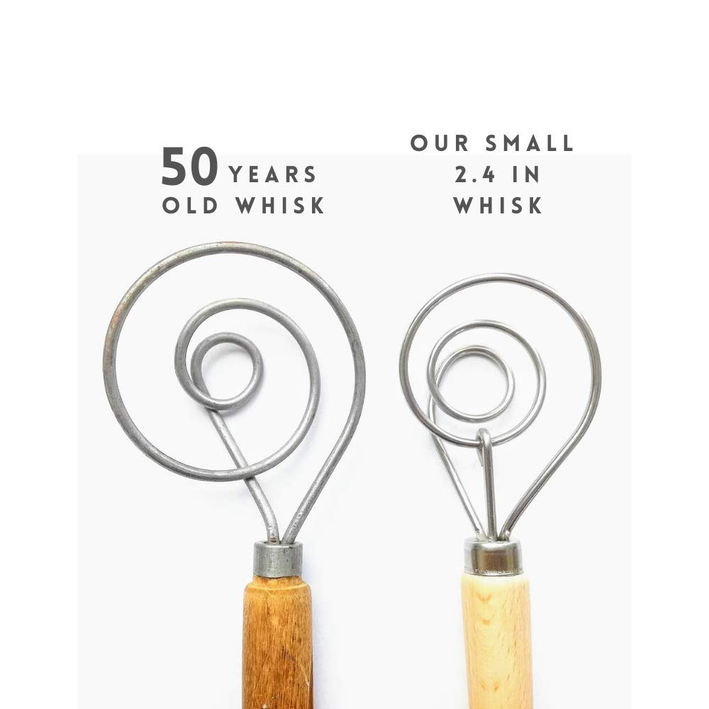 Premium Danish Dough Whisk - Hand Mixer for Bread Dough | Artisan Baking Tool | Made in Europe | Perfect for Homemade Bread, Pastries & Pizza Dough