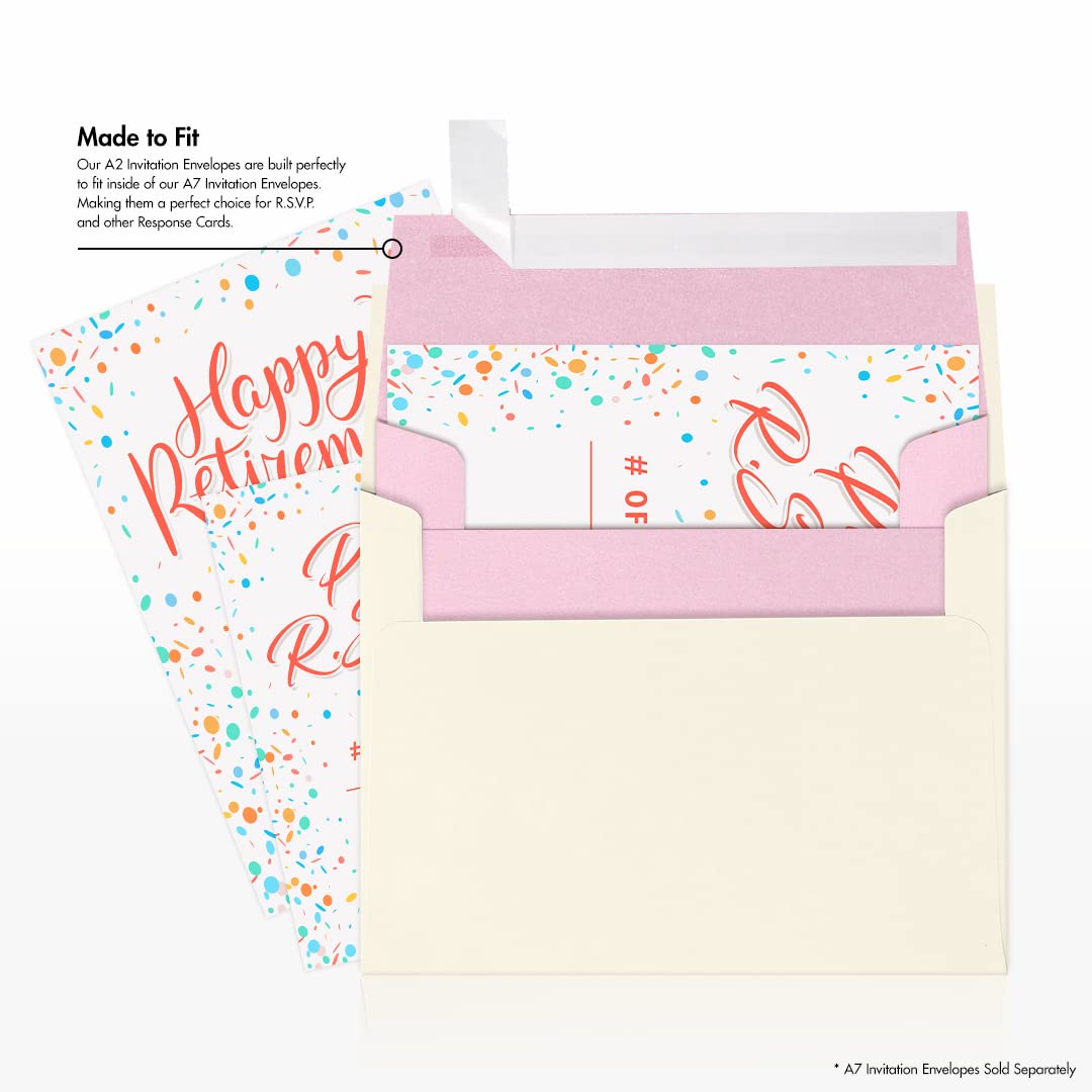Premium A2 Invitation Envelopes (4 3/8 x 5 3/4 Inches) - 500 Pack Rose Quartz Pink Metallic Wedding Stationery - Perfect for Invitations, Greeting Cards, RSVP, and Special Occasions
