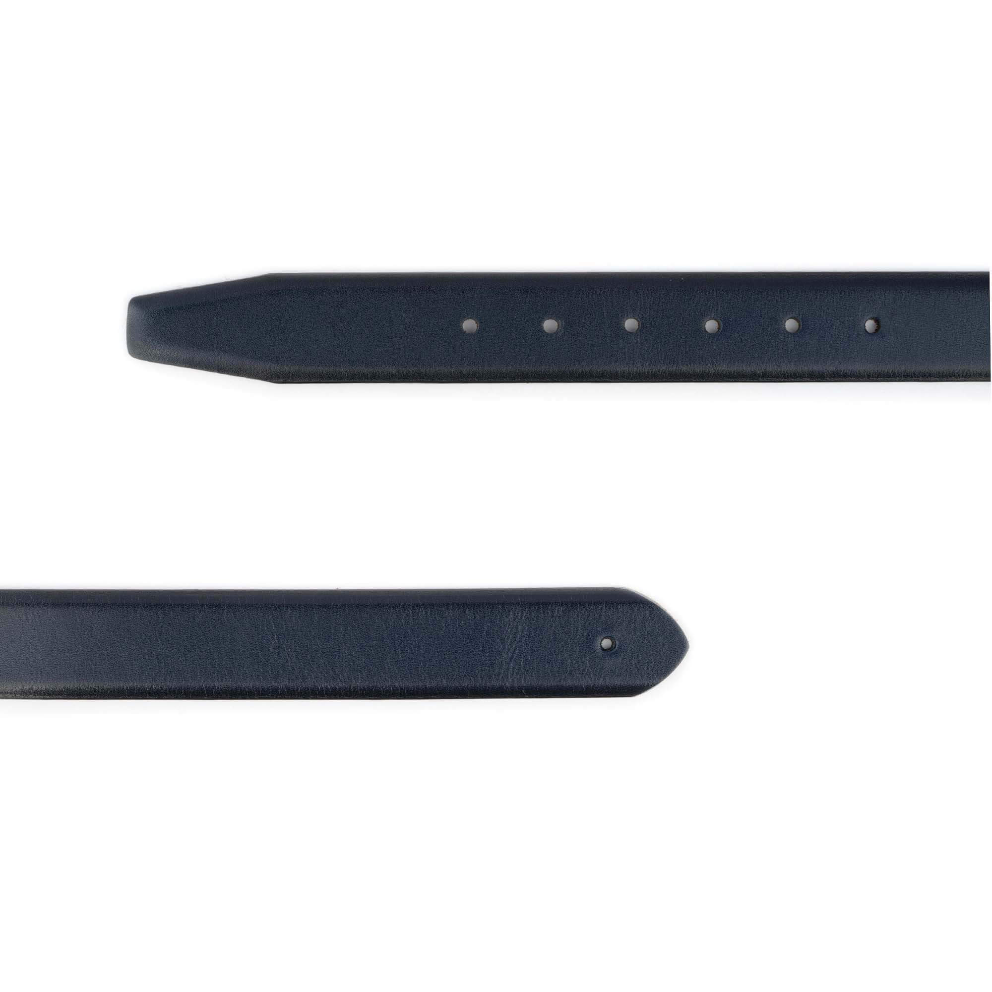 Cartier Replacement Navy Blue Leather Straps Without Buckle - Genuine Leather Watch Bands for Cartier Watches | Perfect for Dress Watches, Business Attire & Formal Occasions