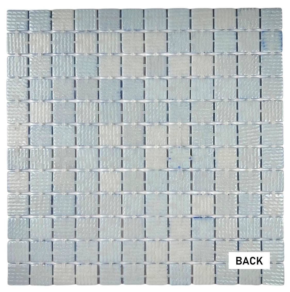 Blue Recycled Glass Mosaic Tile - 7/8 Inch Square Pattern for Kitchen Backsplash, Bathroom Wall, Swimming Pool & Accent Wall | Eco-Friendly Home Decor | Box of 10 Sheets (Sky Blue) | Perfect for Modern Kitchen Renovation, Spa Bathroom Design & Luxury Pool Decoration