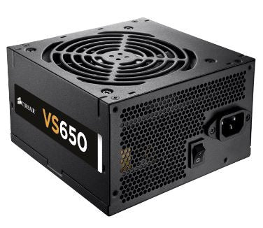 Corsair VS650 650W 80 Plus Certified Power Supply - 3 Year Warranty - Reliable & Efficient PSU for Gaming PCs, Workstations & Home Office Desktops