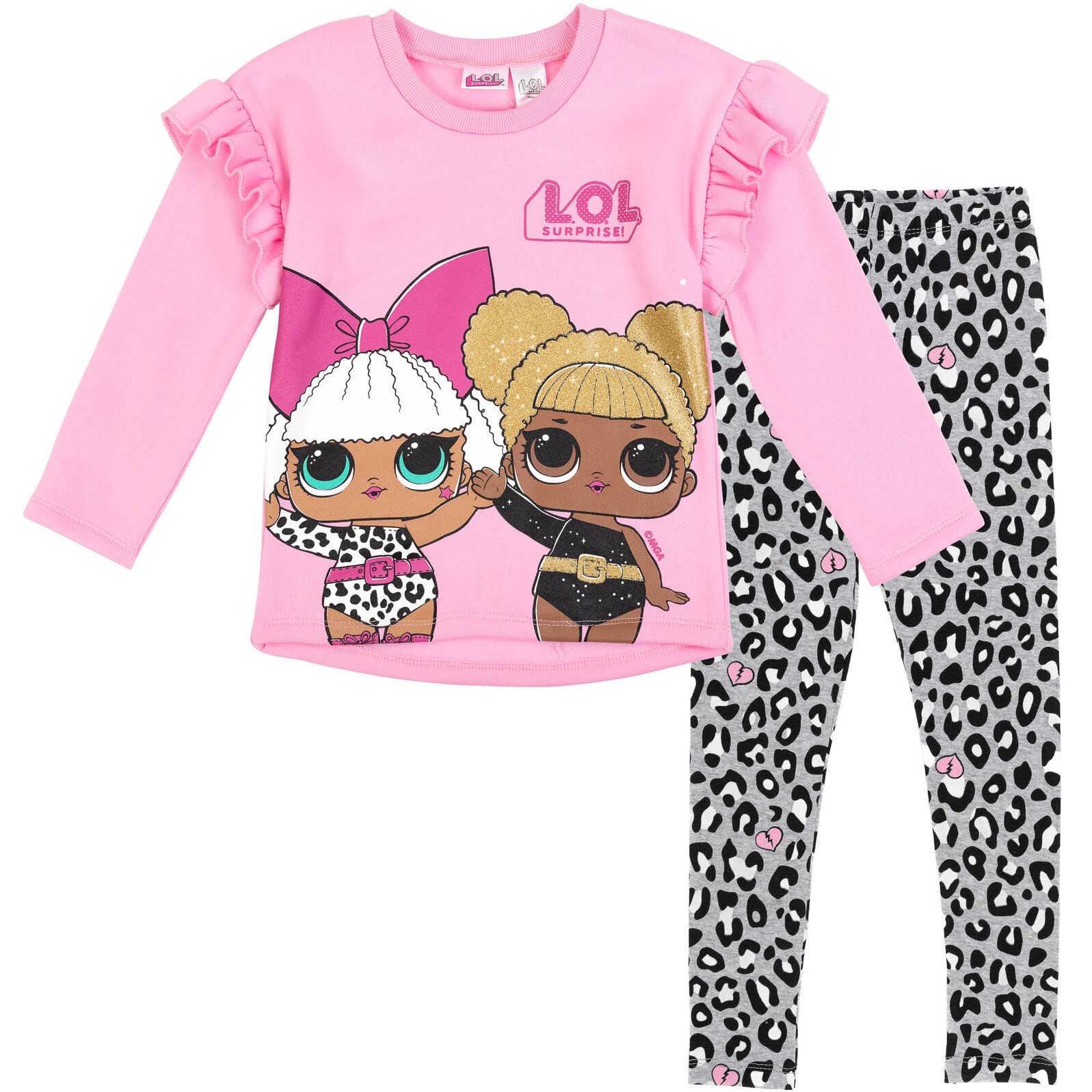 L.O.L Surprise! Fierce Bhaddie Flipside Unity Girls Fleece Sweatshirt & Leggings Outfit Set (Sizes 4-14) - Cute Matching Winter Outfit for School, Playdates & Birthday Parties