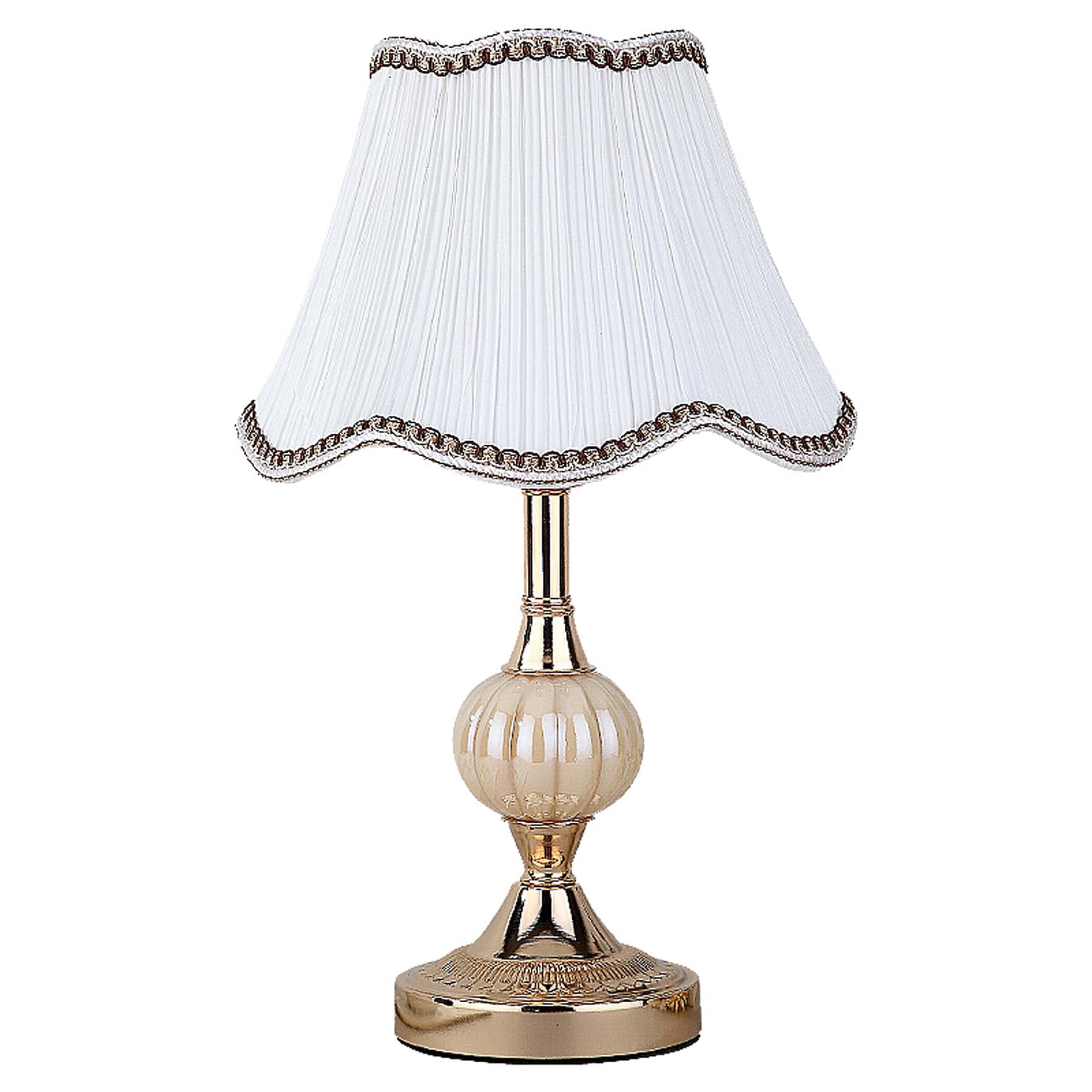 AOSHEN American-Style Fabric Table Lamp - Bedside & Desk Lamp for Bedroom, Living Room, Study, Hallway, Kitchen, Balcony & Hotel Rooms - Simple Design with Button Switch - Perfect for Reading, Working & Relaxing at Home or Office
