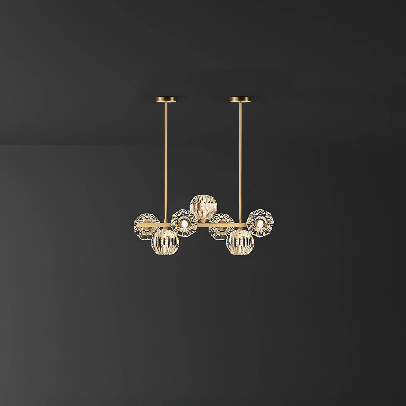 Elegant Crystal Glass Ball Chandelier - Modern Ceiling Light Fixture for Dining Room, Living Room & Bedroom Decor | Perfect for Home, Wedding, and Event Lighting