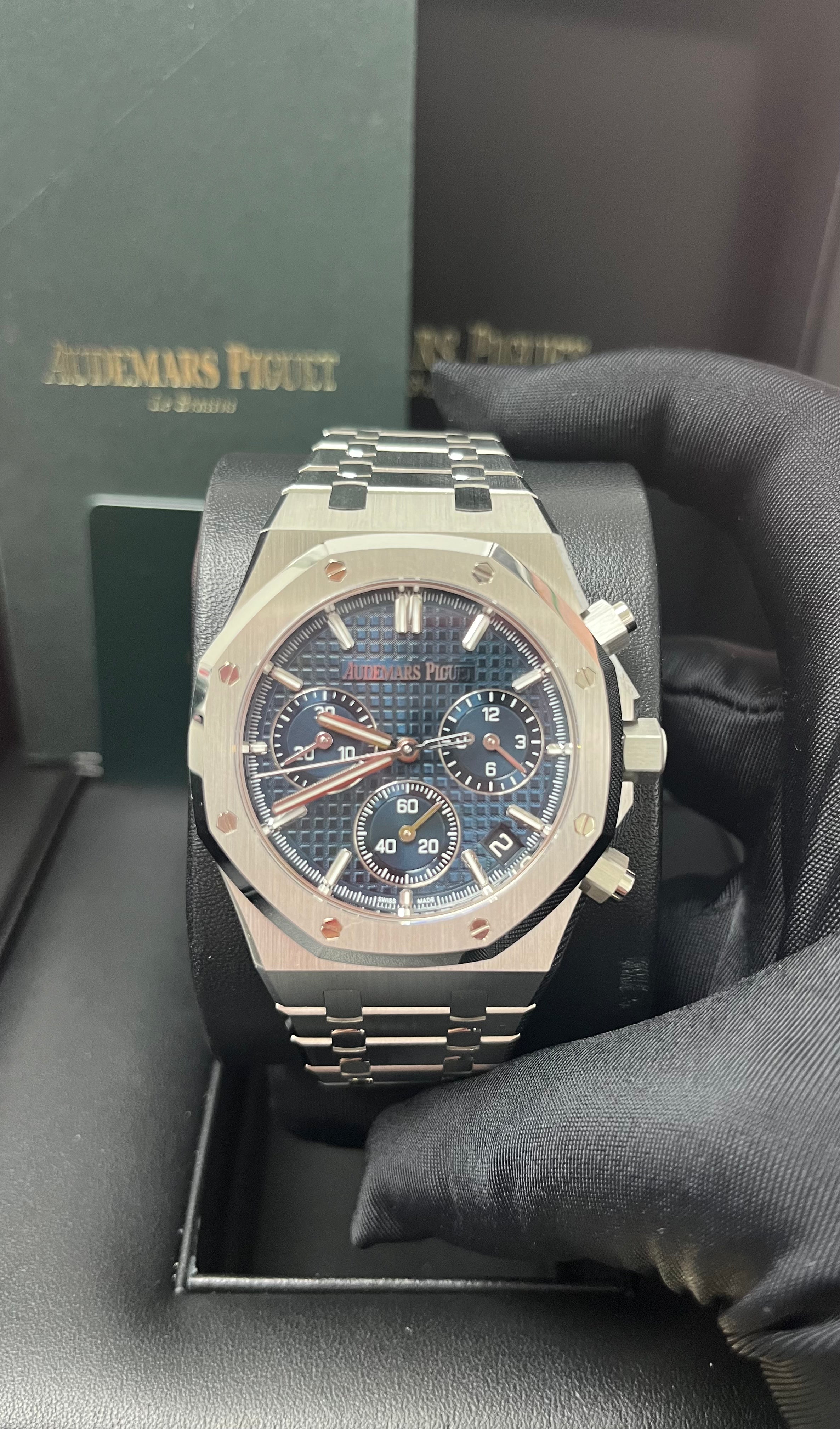 Audemars Piguet Royal Oak 50th Anniversary Men's Watch - 26240ST.OO.1320ST.01 - Stainless Steel Bracelet, Blue Dial - Luxury Timepiece for Special Occasions & Collectors