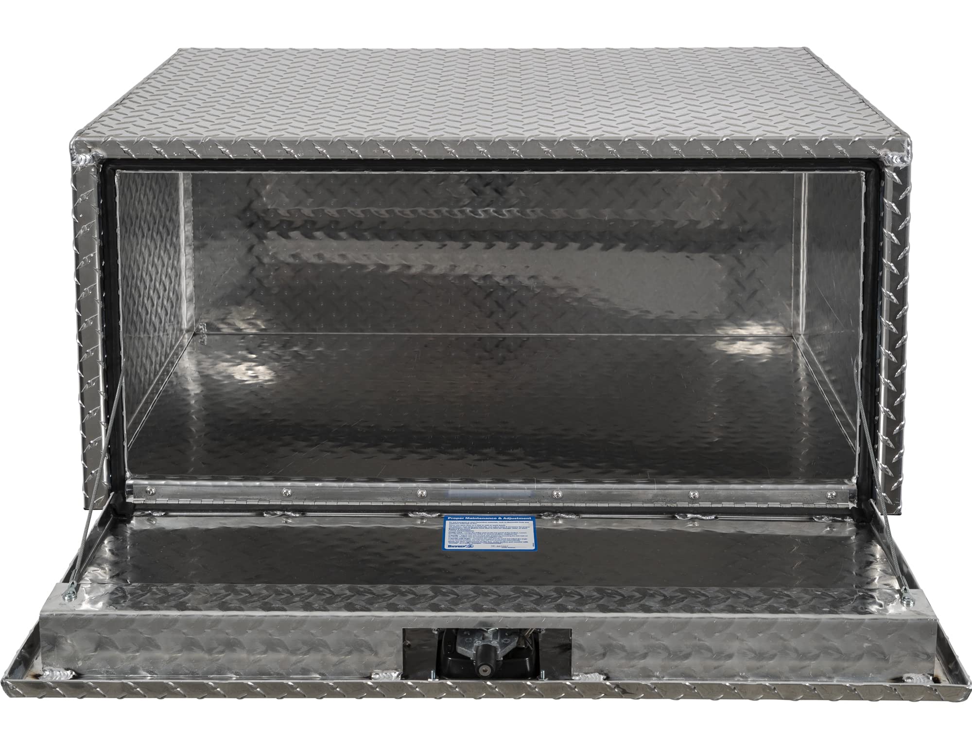 Diamond Tread Aluminum Underbody Truck Tool Box with Compression Latch - 18x24x36 Inch Heavy Duty Storage Box for Pickup Trucks | Made in USA | Durable Job Box for Tools & Equipment Organization | Perfect for Construction, Landscaping & Fleet Maintenance