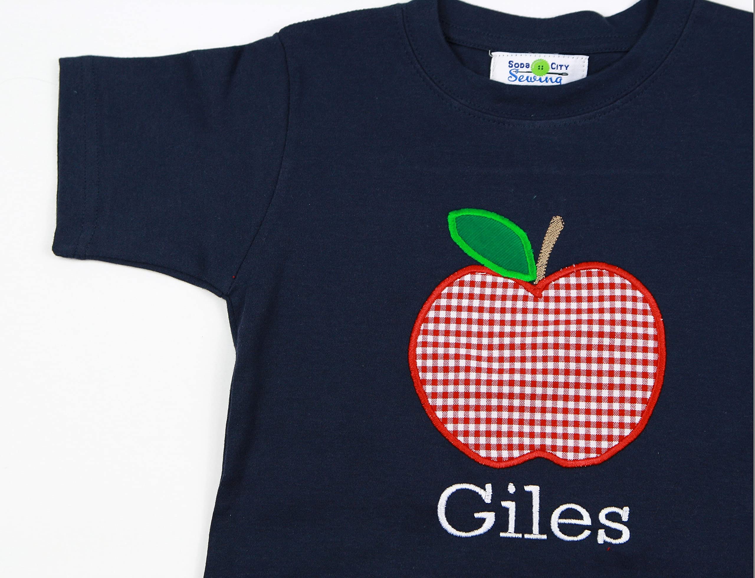 Personalized Back to School Apple Applique Outfit for Boys 2T - Cute Toddler Shirt & Shorts Set - First Day of School, Photo Shoot, Birthday Party Outfit
