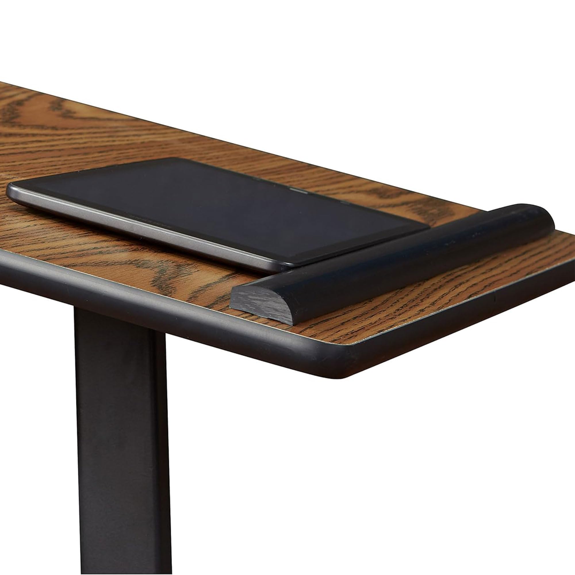 Oklahoma Sound Portable Adjustable Height Lectern Stand - 16x20 Inch Reading Surface with Book & Paper Stop - Medium Oak Finish for Church, Classroom & Public Speaking Events