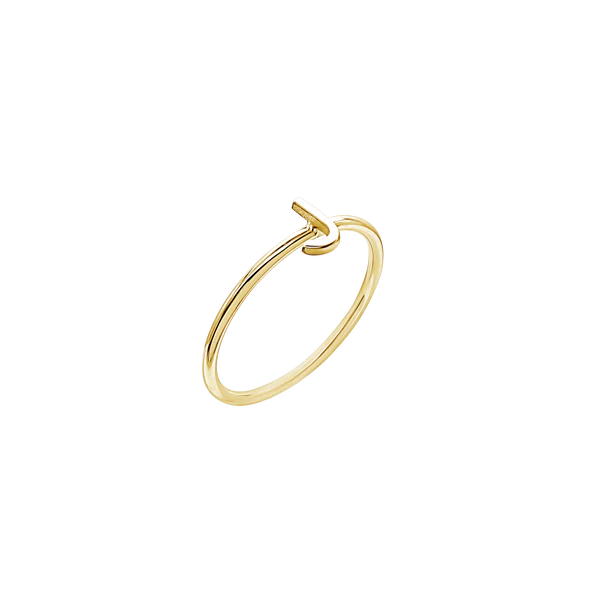 Amare Wear Initial Stackable Rings 14K Gold - Personalized Name Rings for Women, Dainty Layering Rings, Minimalist Jewelry Gift | Perfect for Everyday Wear, Stacking & Special Occasions