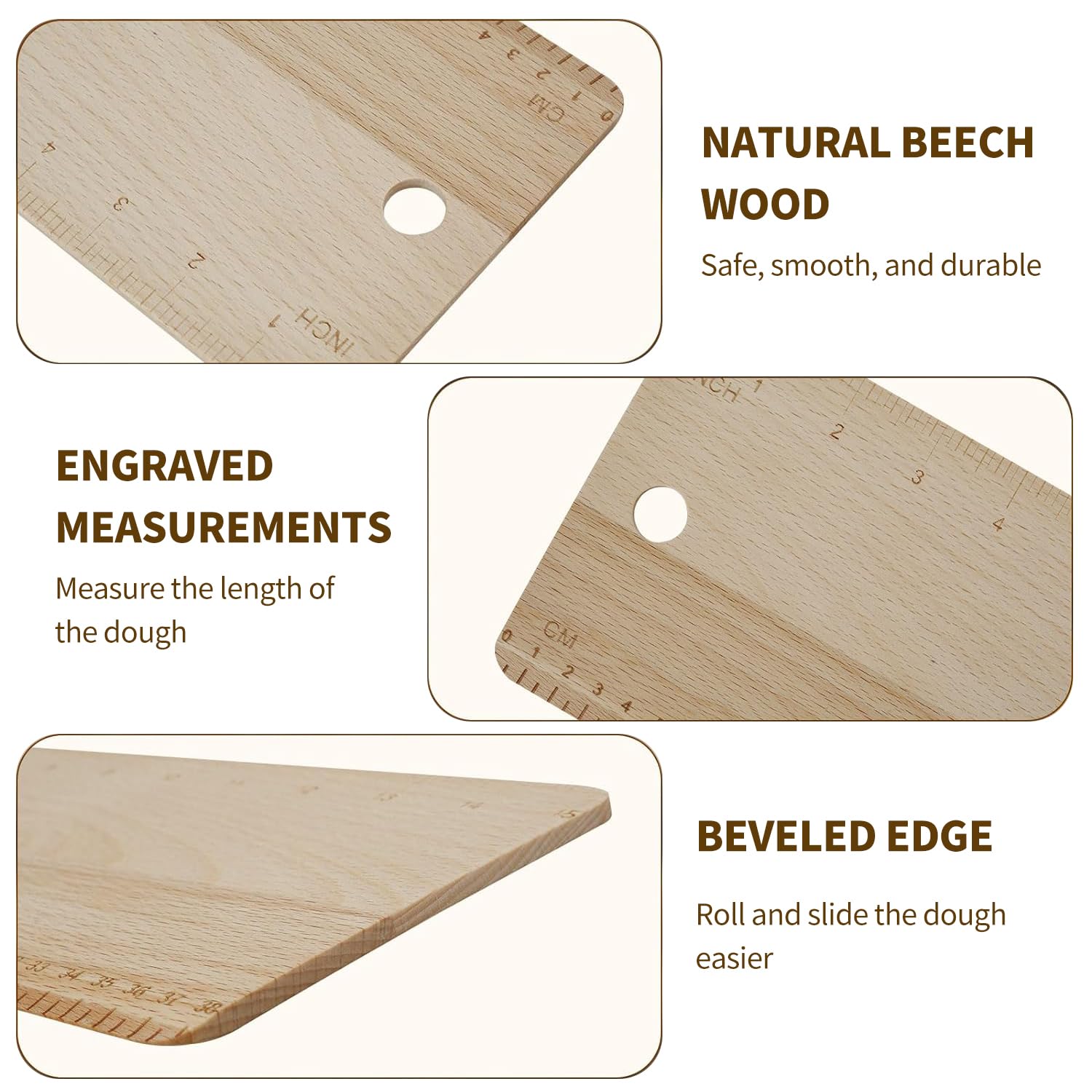 Extra Long 23 Inch Baguette Transfer Peel - Premium Food-Grade Beech Wood Baking Board for French Bread, Loaves & Ciabatta - Perfect for Shaping Dough & Professional Baking - Ideal for Home Bakers & Commercial Kitchens