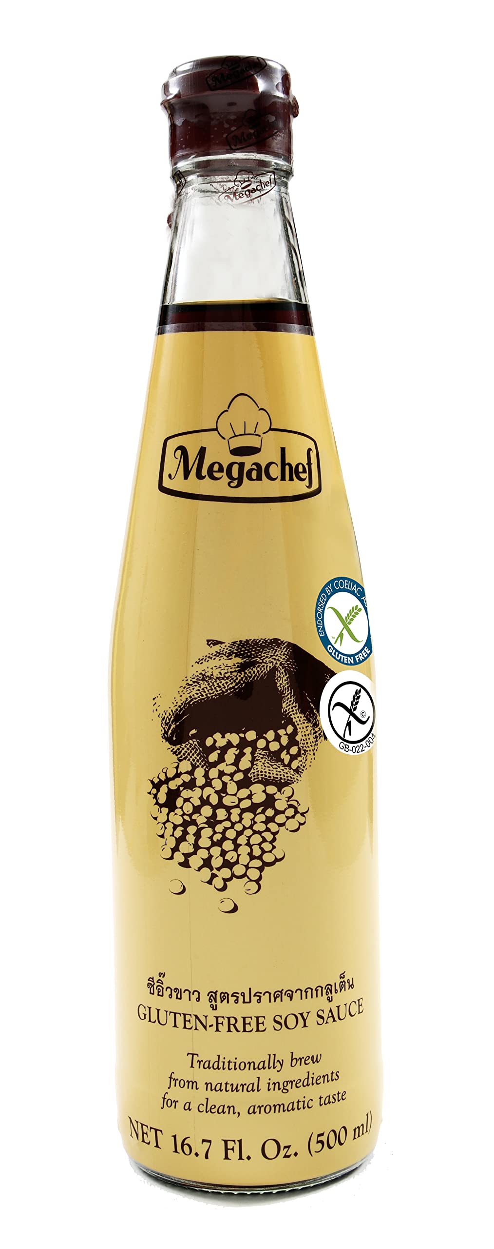 Megachef Gluten Free Soy Sauce - 500ml Bottle for Cooking, Stir-Fry & Marinades | Premium All-Natural Soy Sauce Alternative
