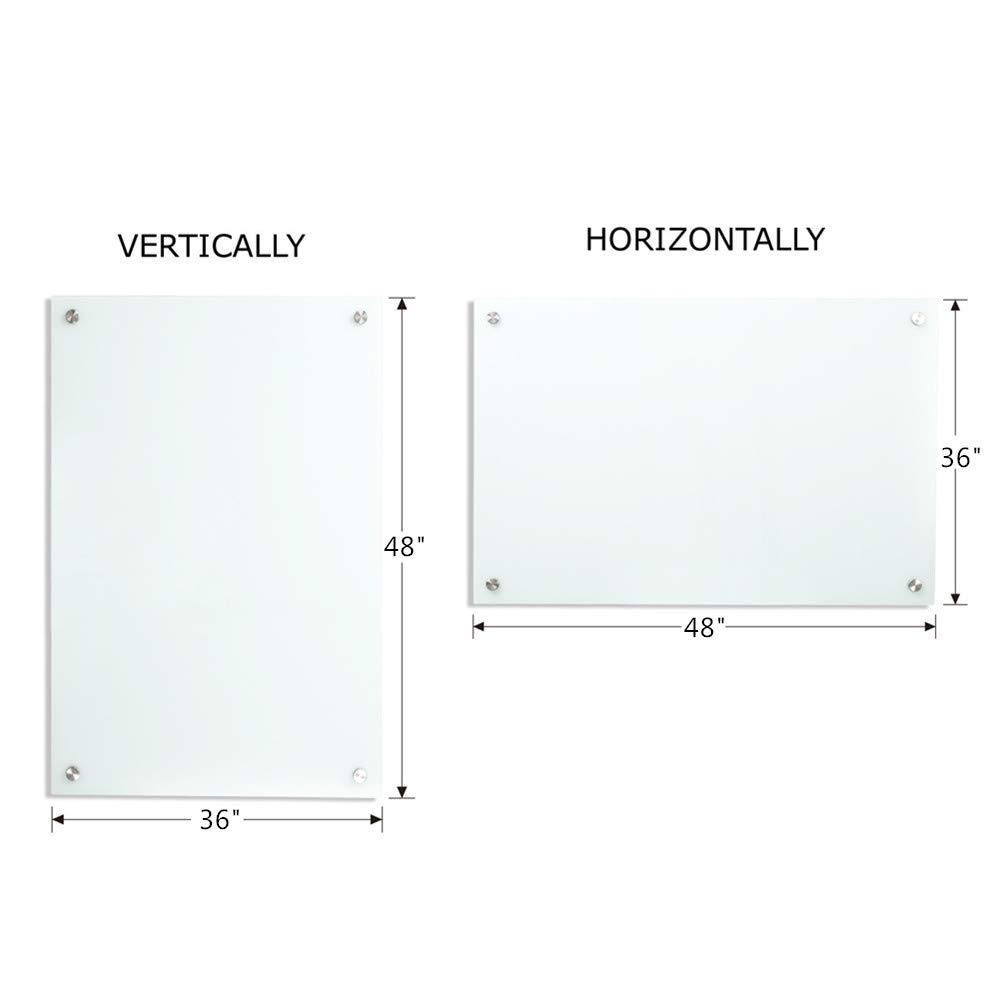 Premium Magnetic Glass Whiteboard 48