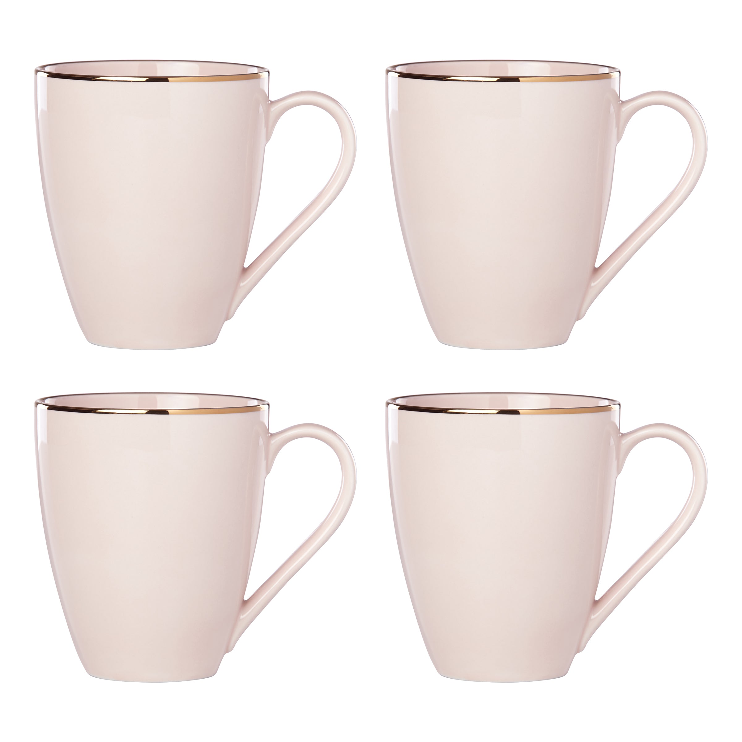 Trianna Ceramic Coffee Mugs Set of 4 - 14oz Insulated Tea Cups with Comfort Handle - Perfect for Home, Office & Gifts - Dishwasher & Microwave Safe