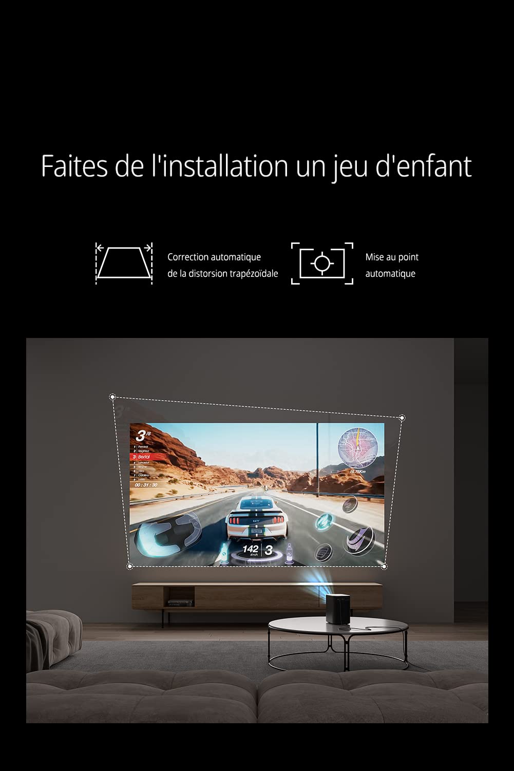 Emotn N1 Mini Home Projector with Official Netflix License | 1080P HD Movie Projector for Home Theater | 330 ANSI Lumens, WiFi 5G & Bluetooth 5.0 | USB Port | Silver White | Perfect for Movie Nights & Home Entertainment