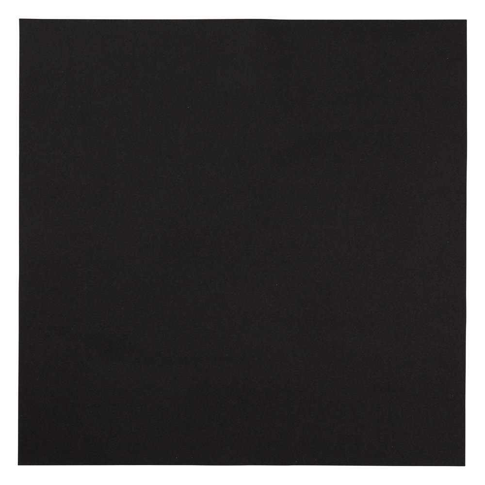 Hoffmaster 125070 Premium Linen-Like Black Dinner Napkins, 16