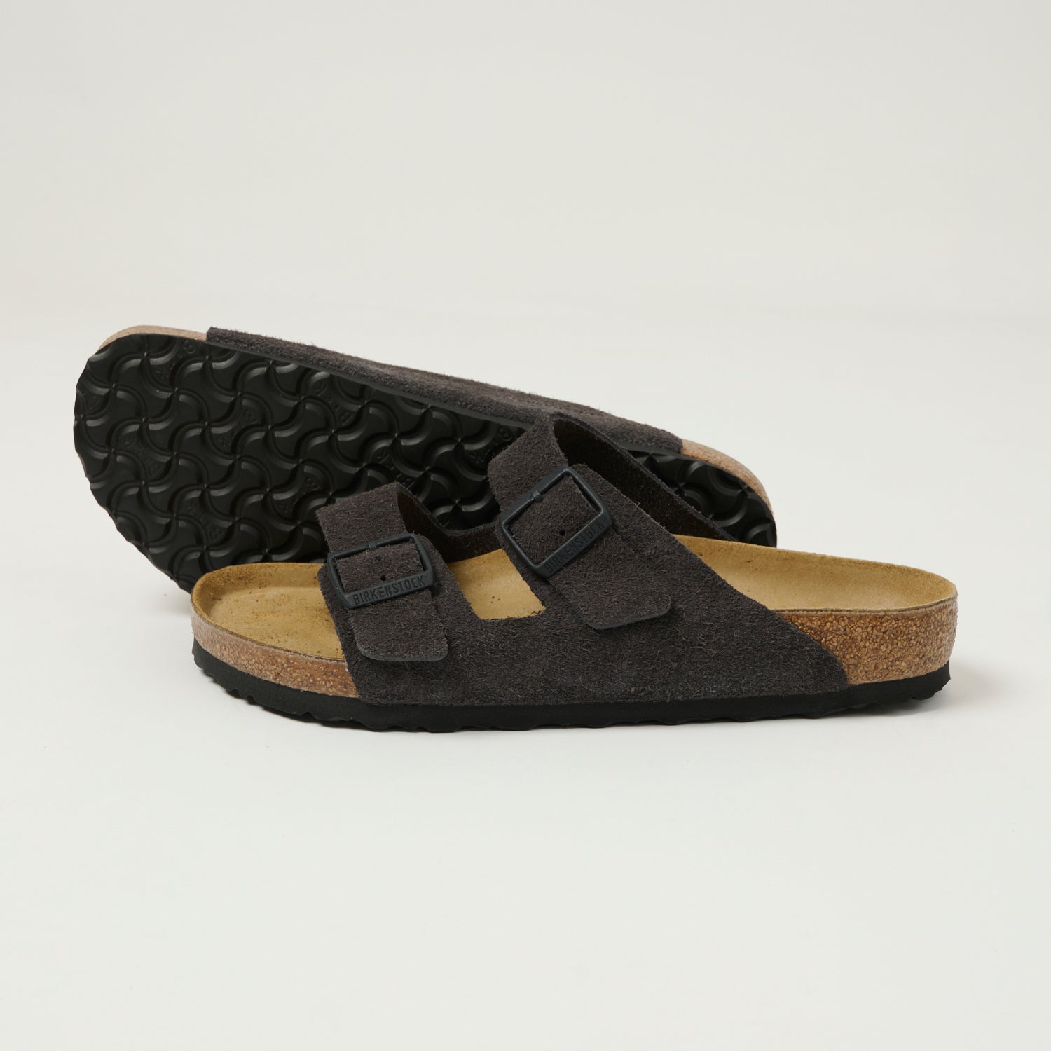 Birkenstock Arizona Suede Leather Sandals for Women & Men - Soft Velvet Grey Comfortable Footbed - Perfect for Casual Wear, Beach, and Summer Outfits