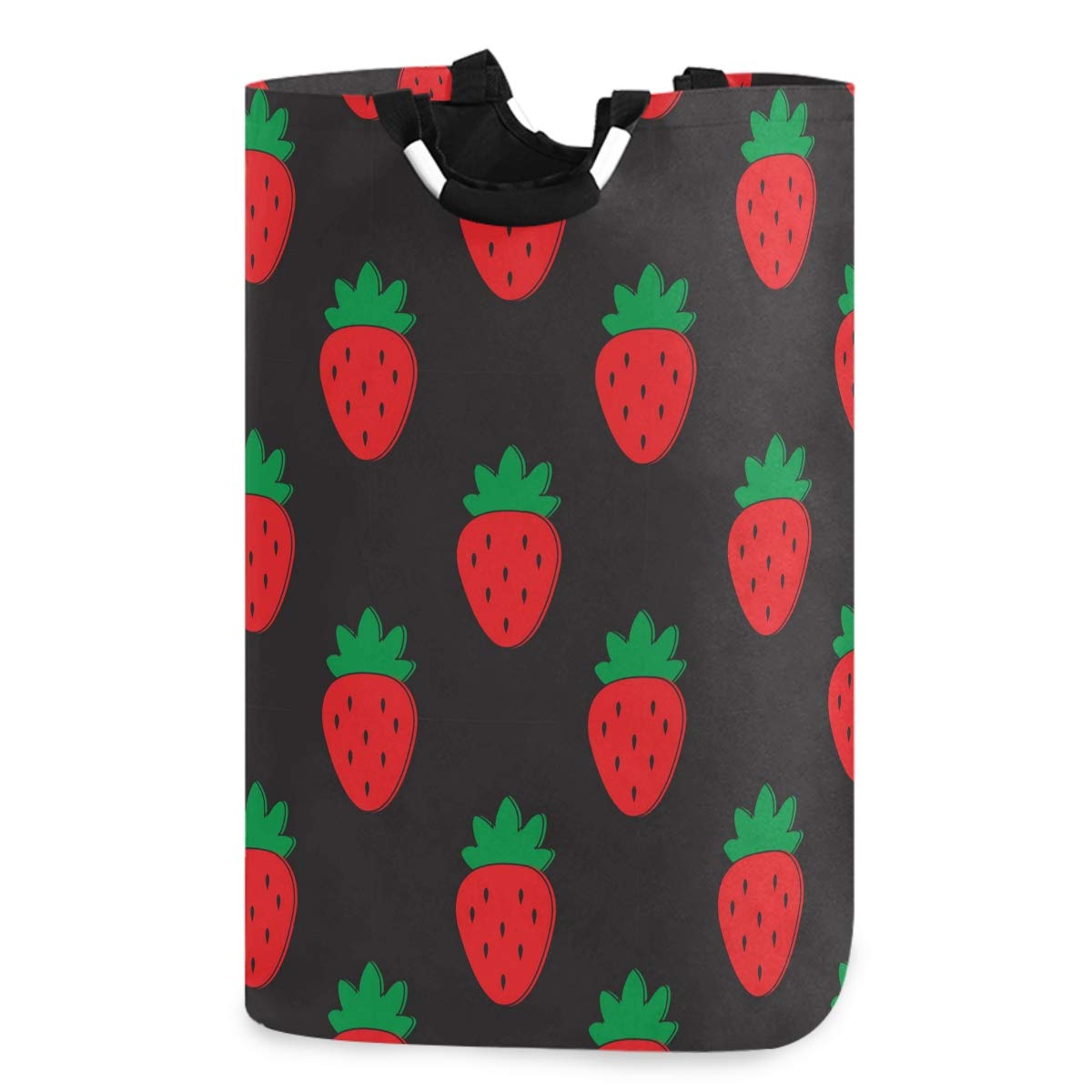 Fresh Strawberry Laundry Hamper - Large Waterproof Storage Basket with Handles for Clothes, Bedding & Toys - Perfect for Home, Dorm, Laundry Room & Nursery Organization (Strawberry Design)