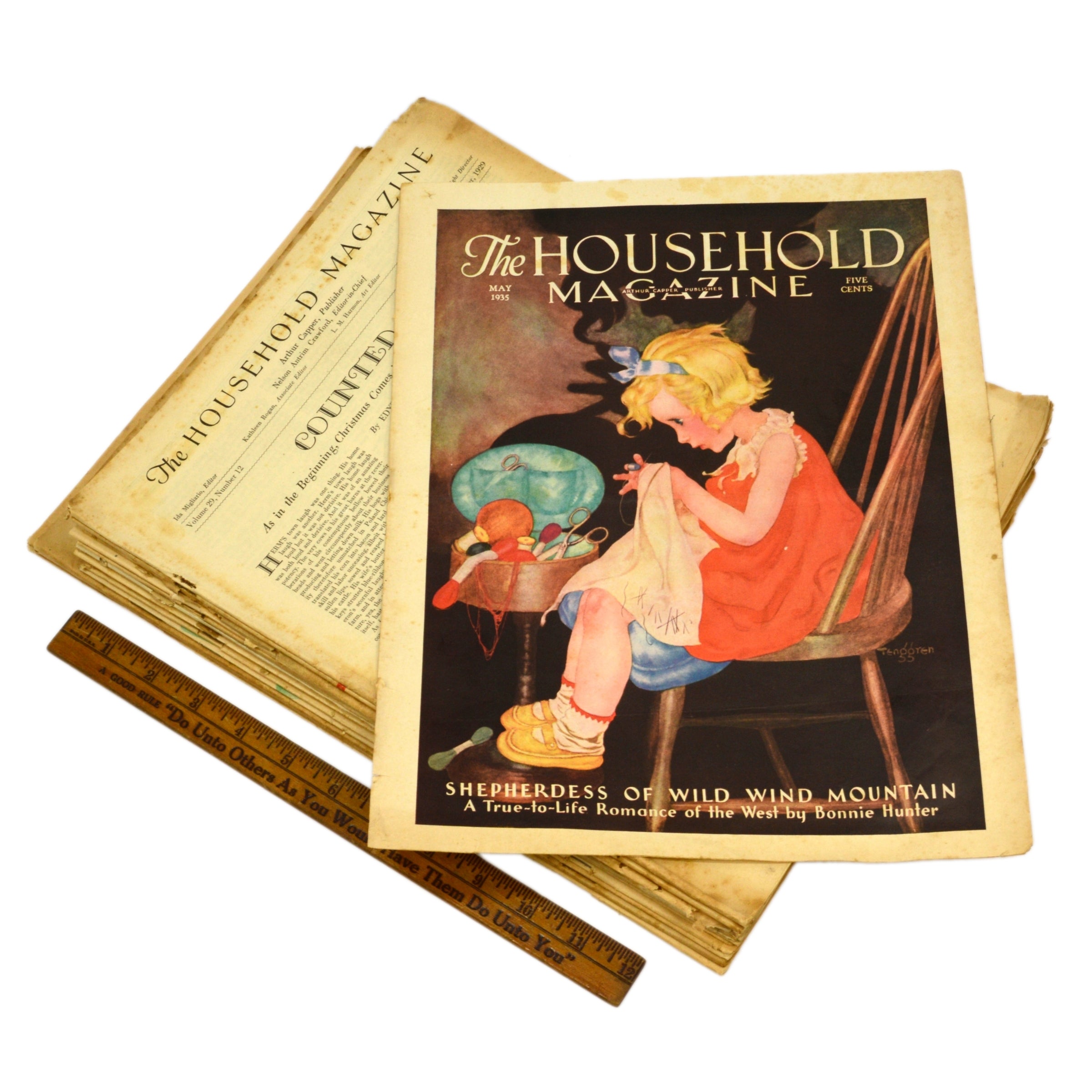 Vintage THE HOUSEHOLD MAGAZINE Collection - 13 Antique Back Issues from 1927-1941 + Bonus 1935 Cover - Perfect for Home Decor, Vintage Collectors & Historical Research