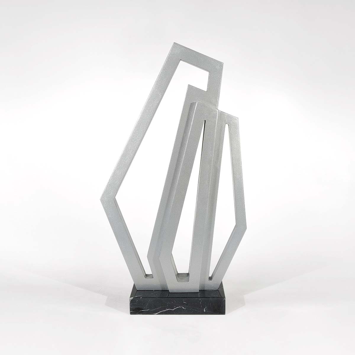 Abstract 10 Grey Patina Wall Art - Modern Metal Sculpture for Home & Office Decor - Perfect for Living Room, Bedroom, or Workspace