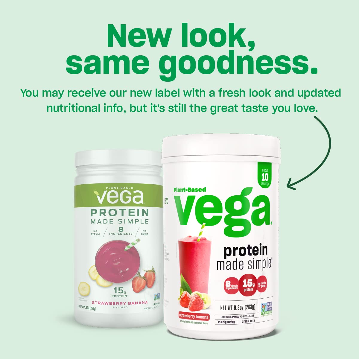 Vega Plant-Based Protein Powder - Vanilla Flavor, 2.2lbs (39 Servings) | Stevia-Free, Vegan, Gluten-Free Pea Protein for Men & Women | Ideal for Post-Workout Recovery, Smoothies & Healthy Breakfasts (Pack of 12)