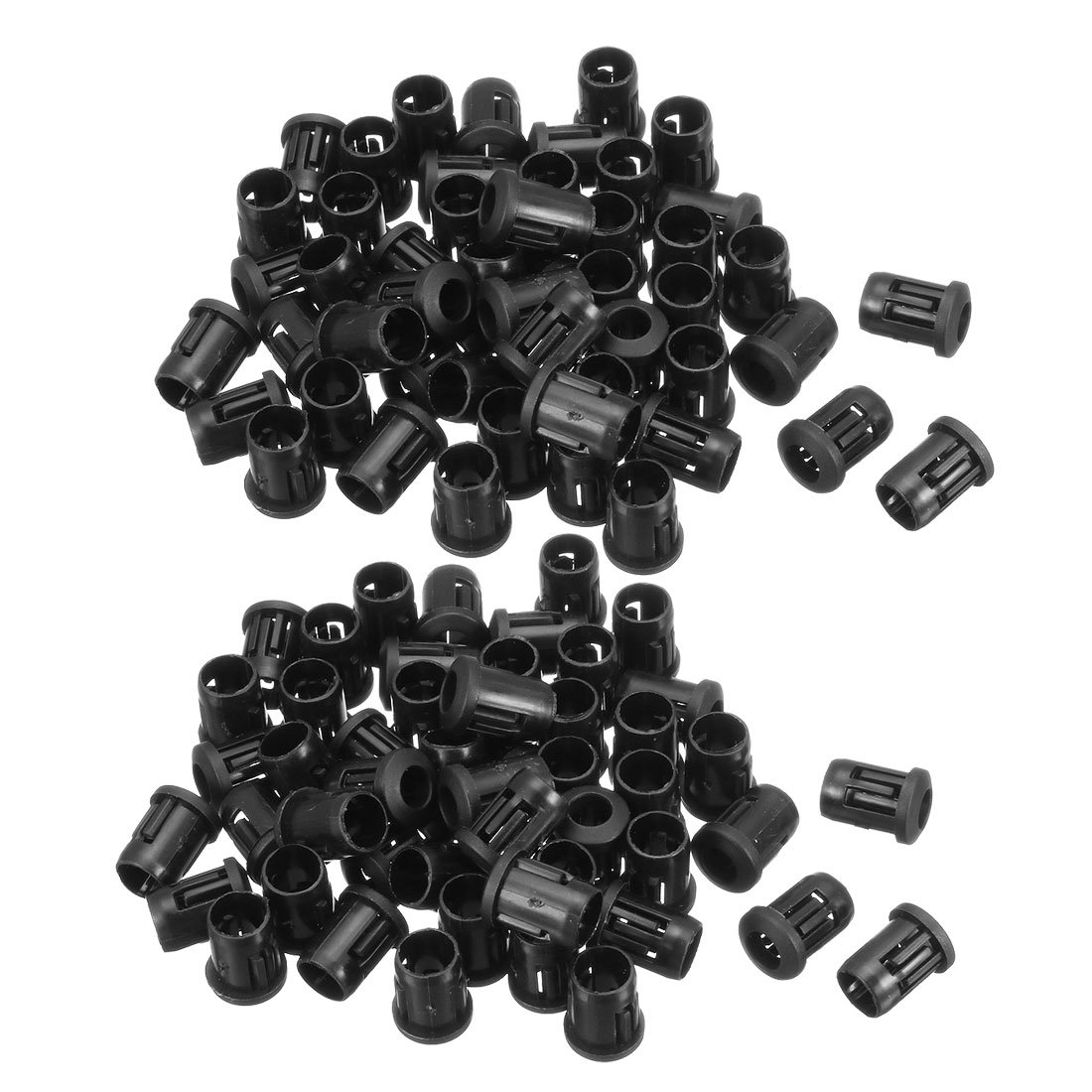 100Pcs 5mm LED Lamp Socket Holder Clip - Black Plastic Bezel Mount for Panel Display - Perfect for DIY Lighting, Home Decor, and Electronic Projects