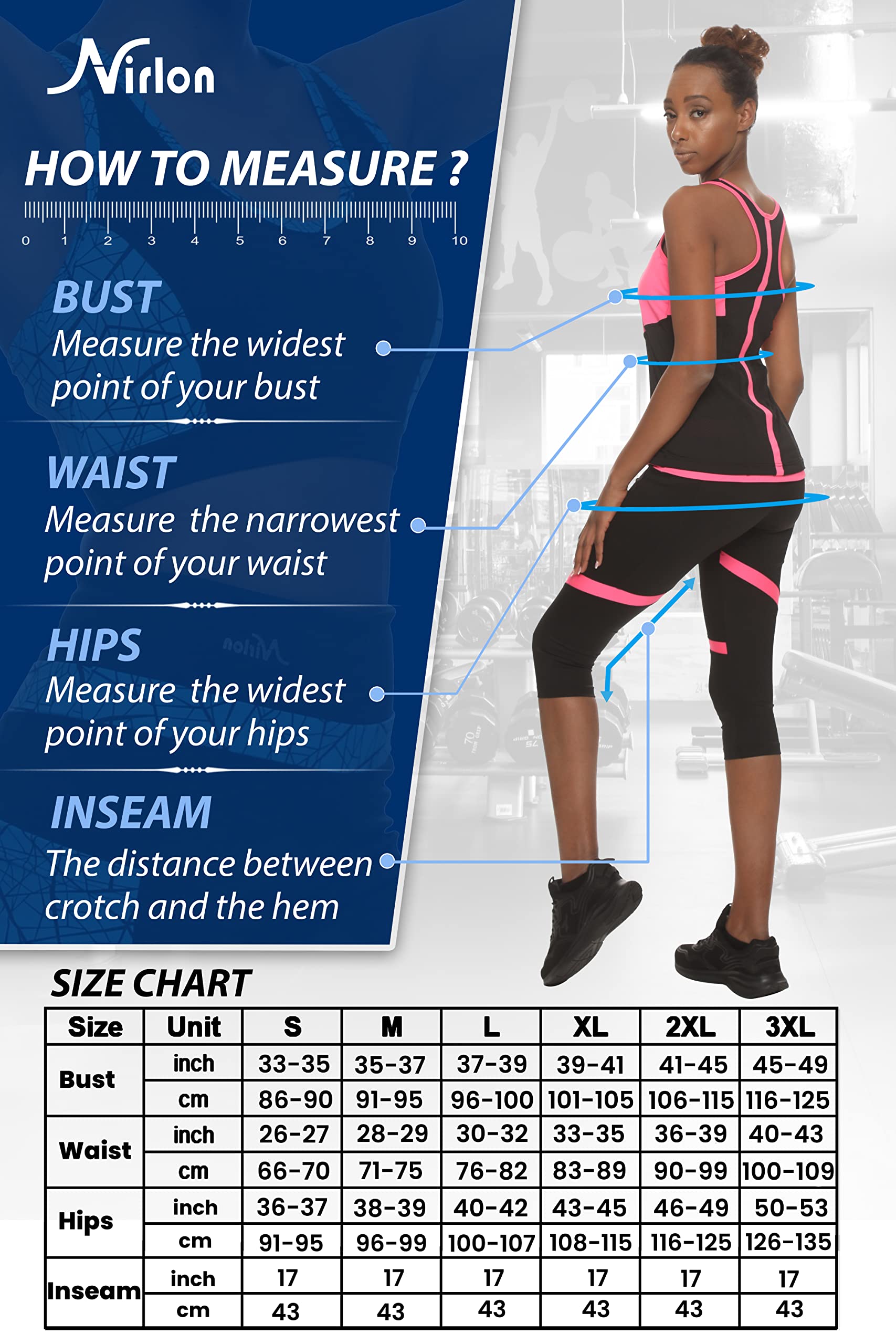Breathable High Waisted Capri Leggings with Pockets for Women - Nirlon Workout Yoga Running Leggings - Perfect for Gym, Travel & Casual Wear
