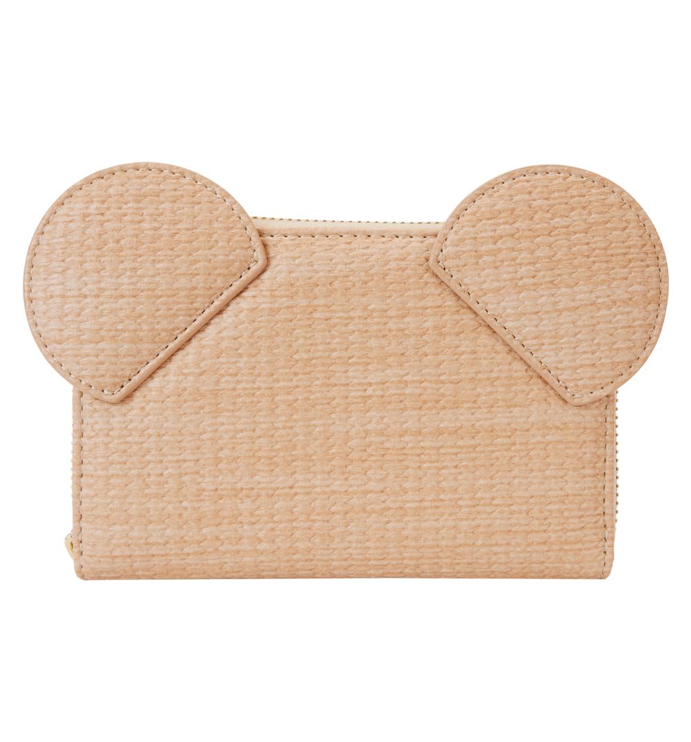 Disney Mickey Straw Loungefly Cosplay Zip Around Wallet - Perfect for Disney Fans, Cosplay, and Everyday Use